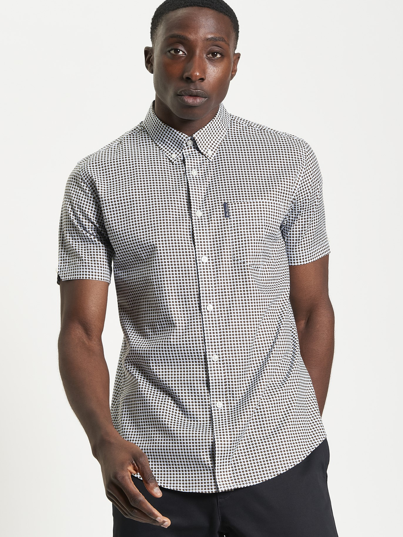 Ben Sherman Geo Print Shirt Sky