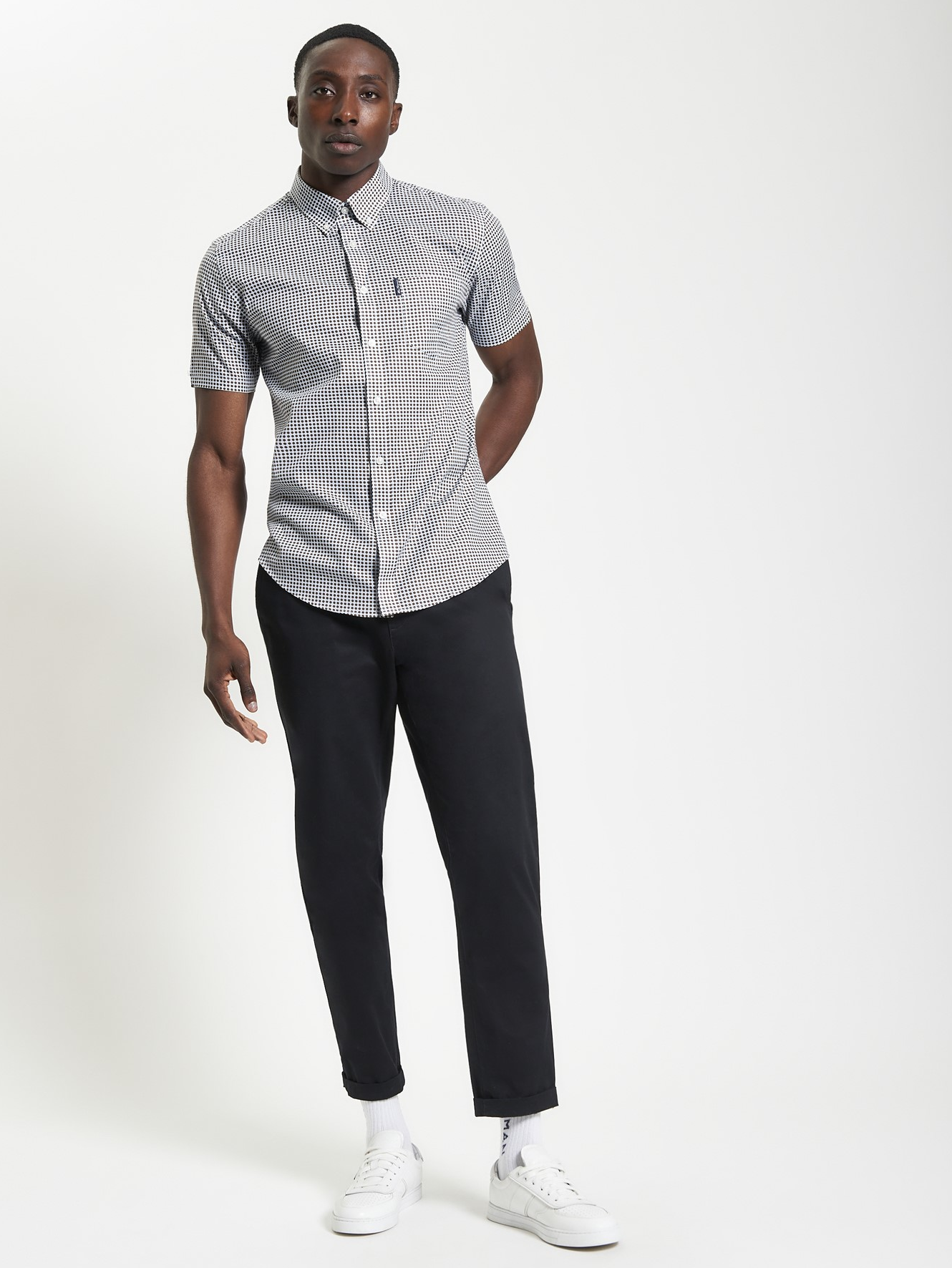 Ben Sherman Geo Print Shirt Sky