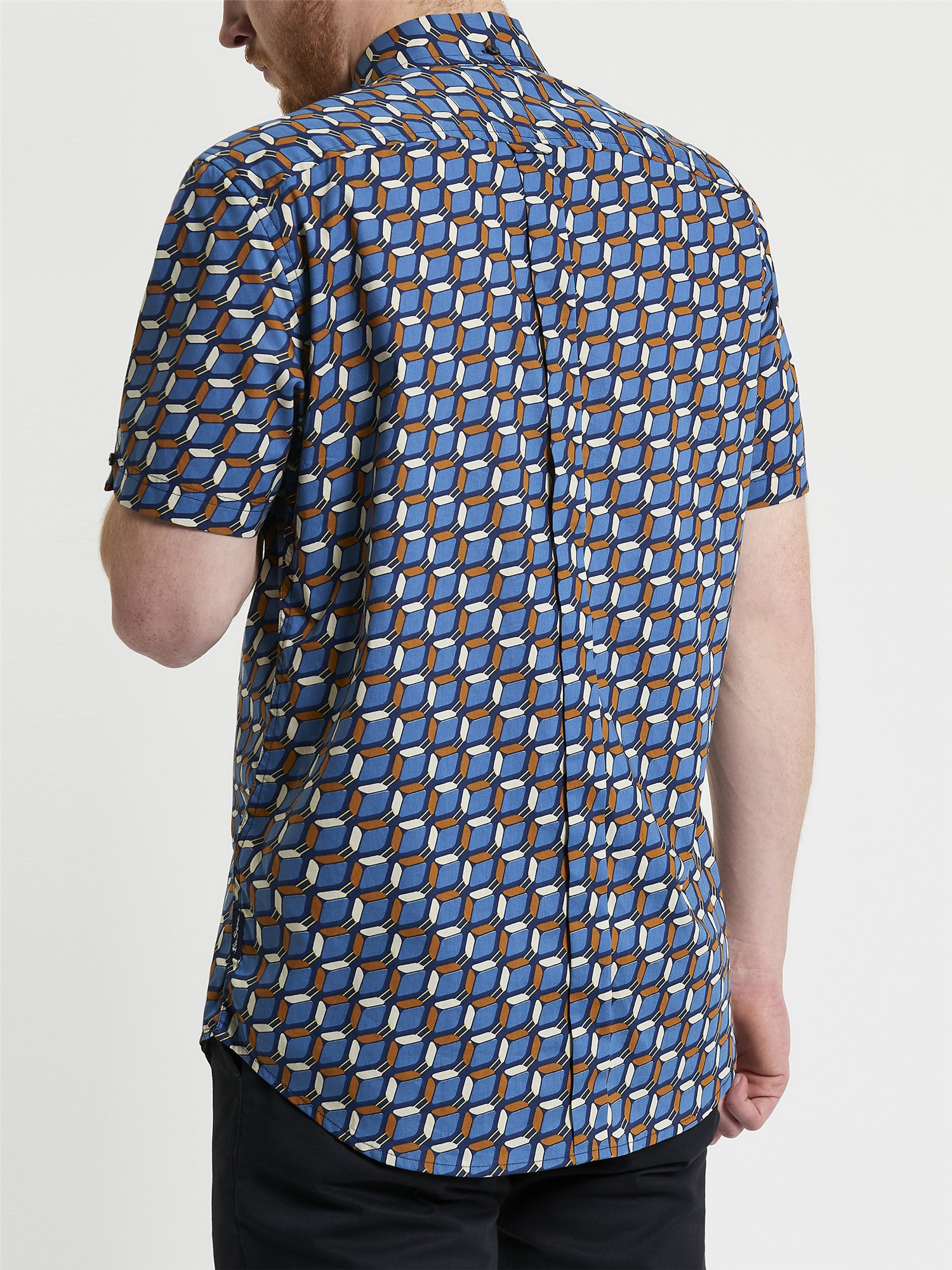 Ben Sherman Retro Geo Shirt Navy