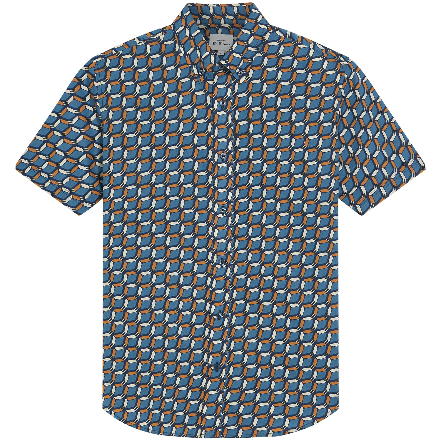 Ben Sherman Retro Geo Shirt Navy