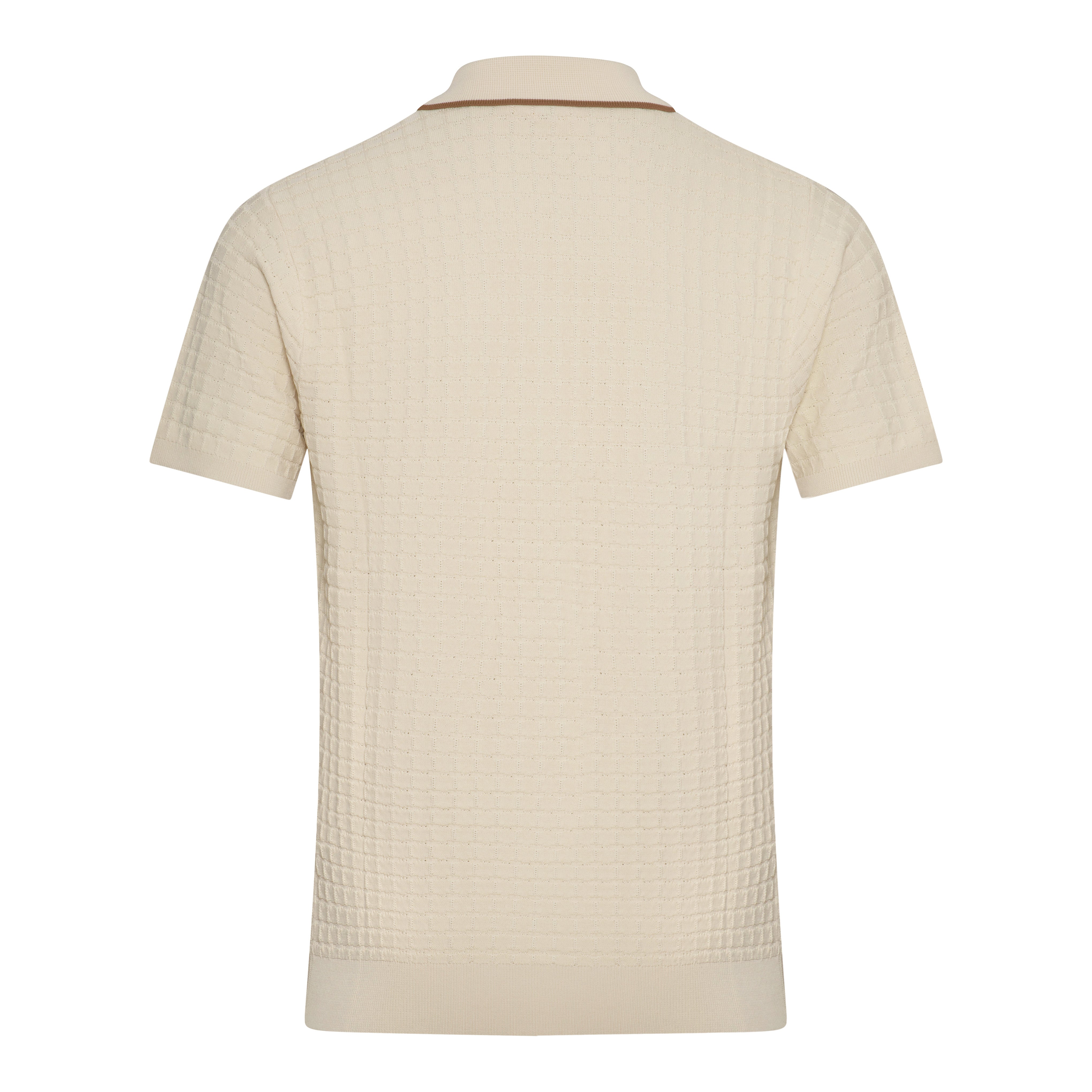 Gabicci Archive Roy Knit Polo Beige