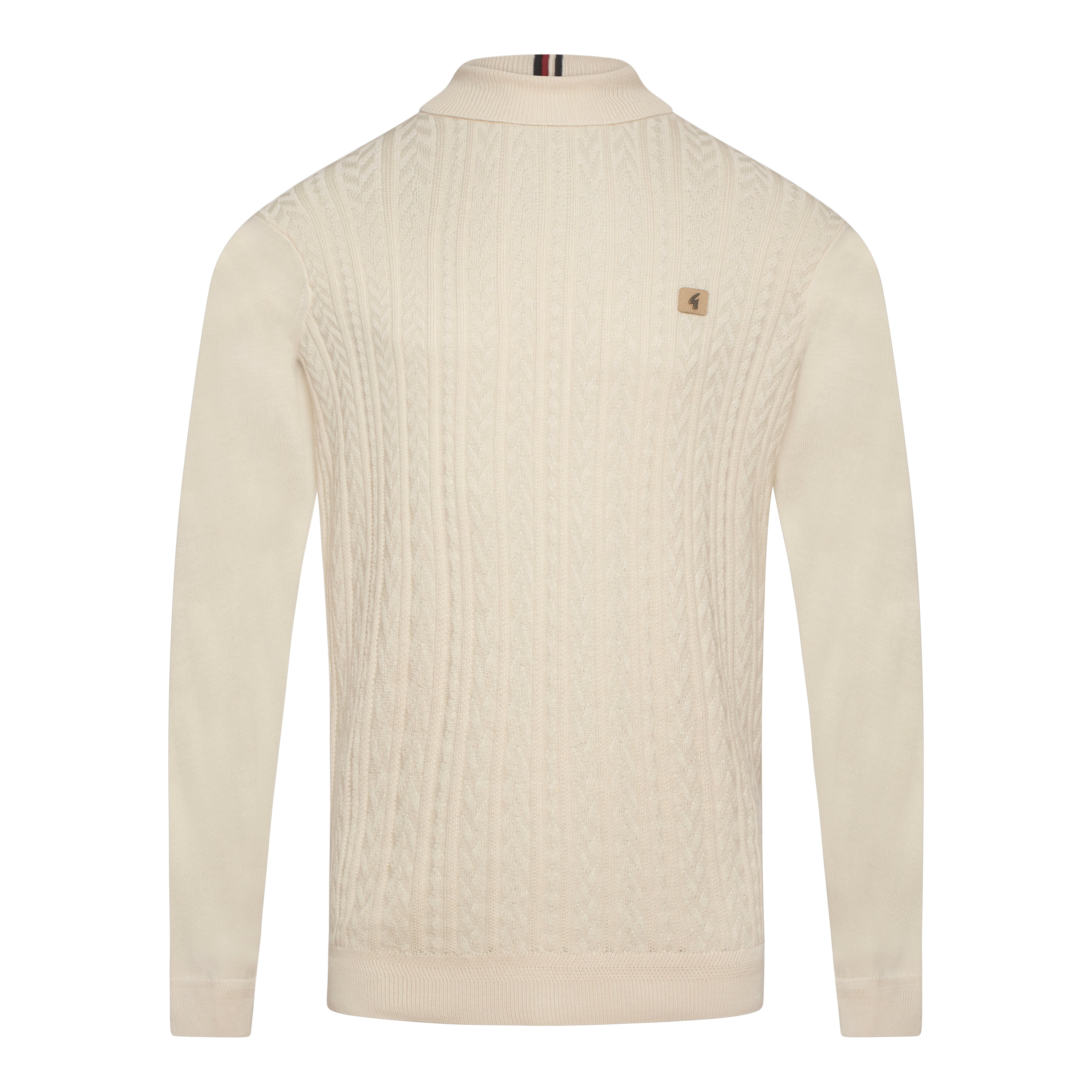 Gabicci Vintage Leonardo Knitted Roll Neck Jumper Cream Men s Urban Menswear