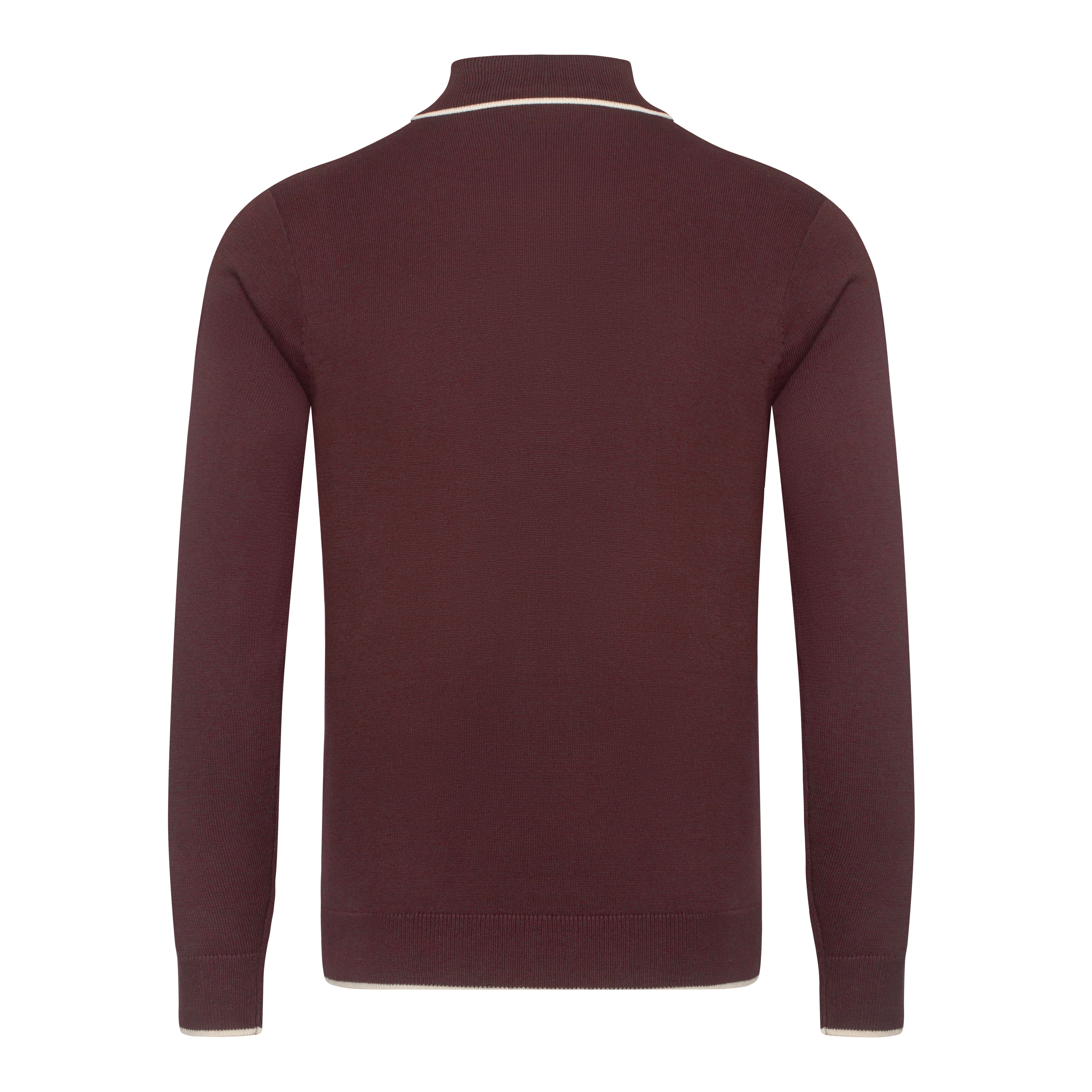 Gabicci Vintage Lineker Knit Polo Berry
