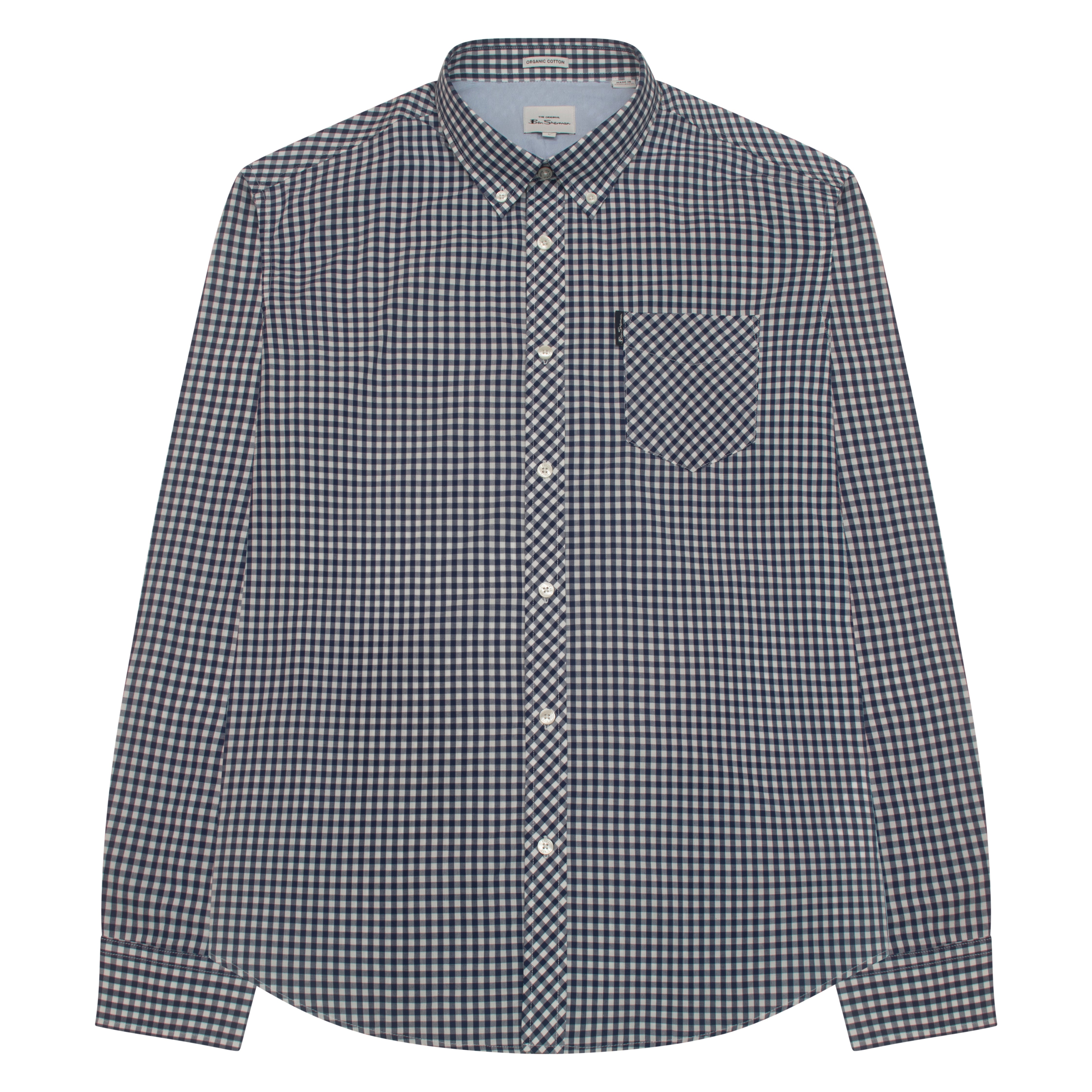 Ben Sherman Gingham Check Shirt Blue/White