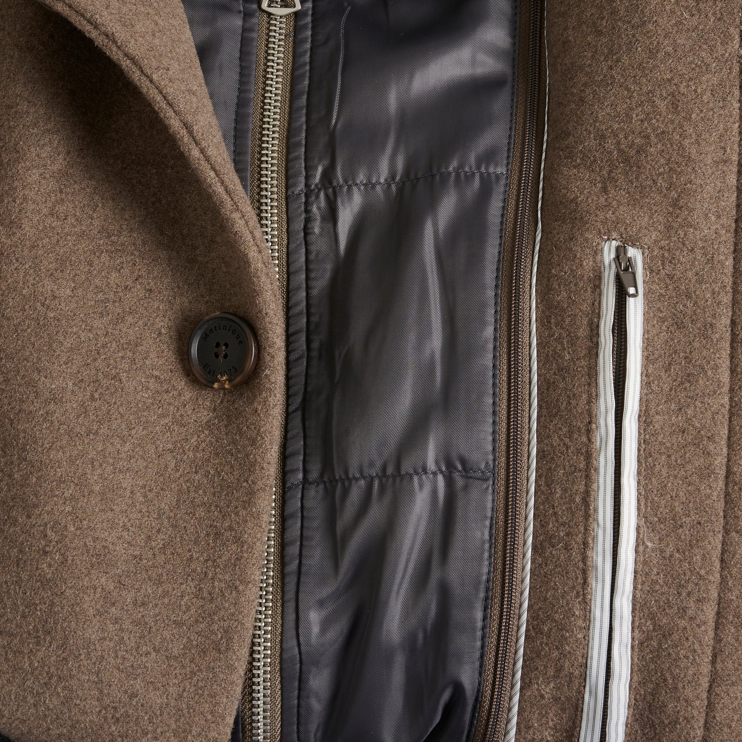 Matinique Harvey Wool Coat Brown