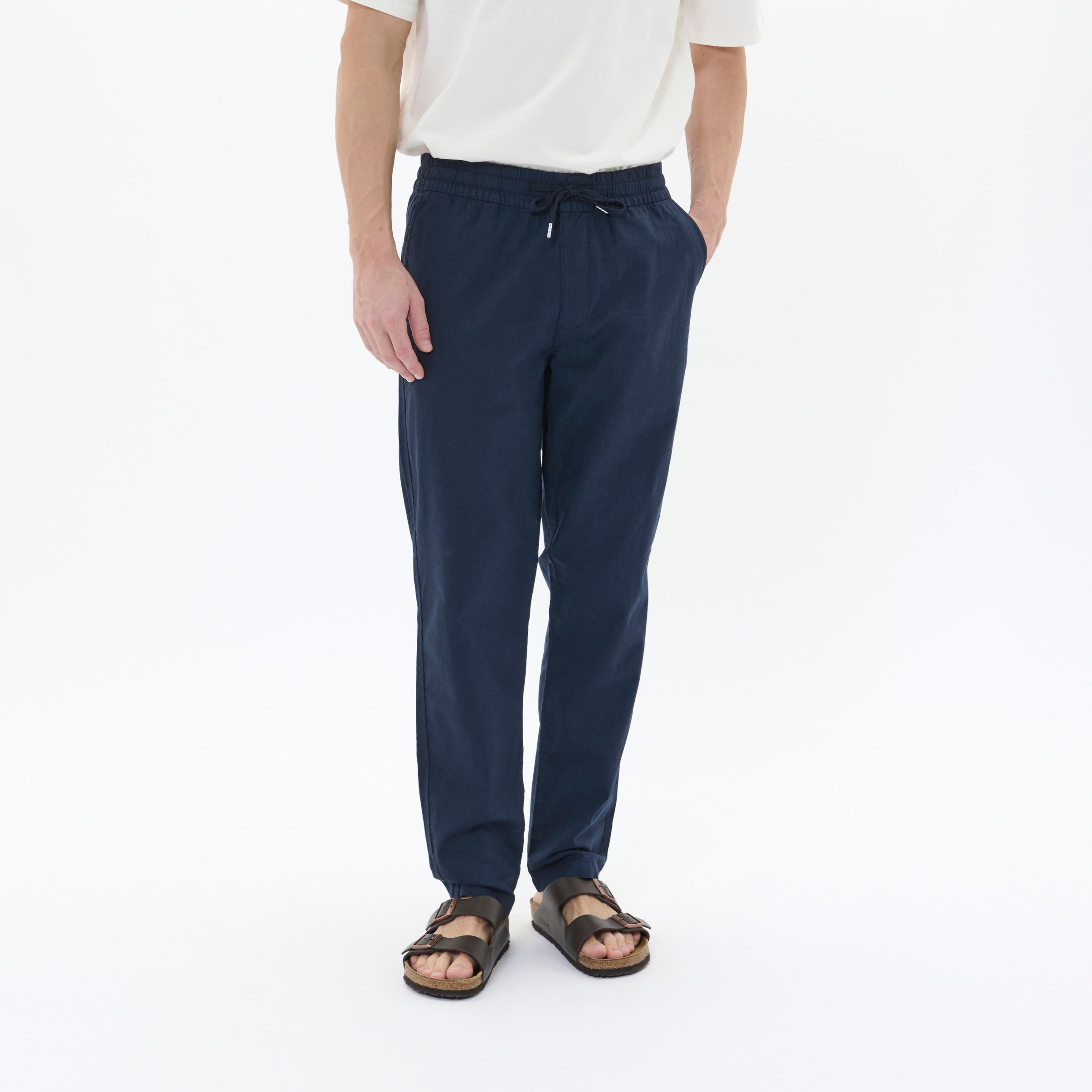Matinique Barton Linen Pants Navy