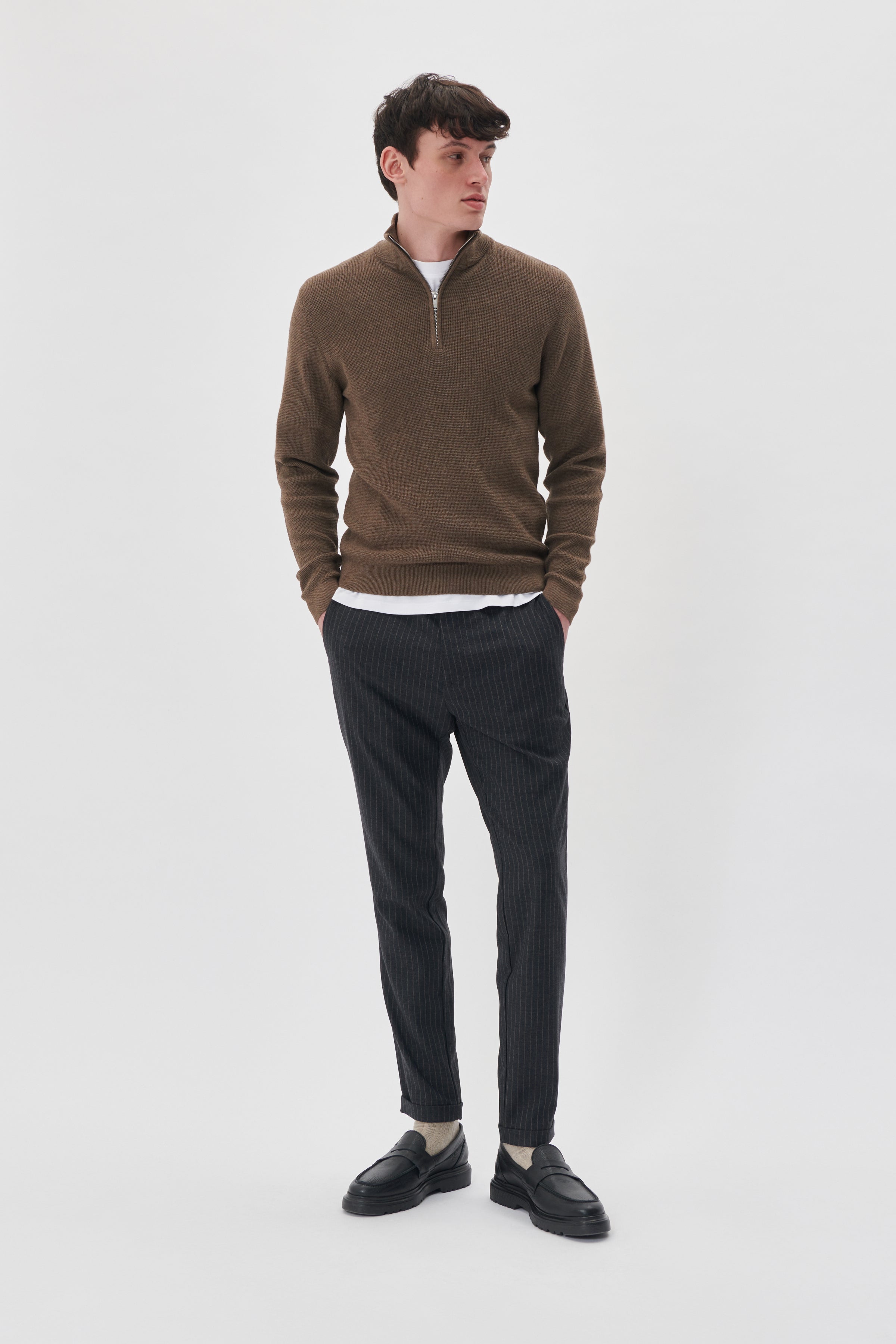 Matinique Lagoon Textured Knit Sweater Walnut