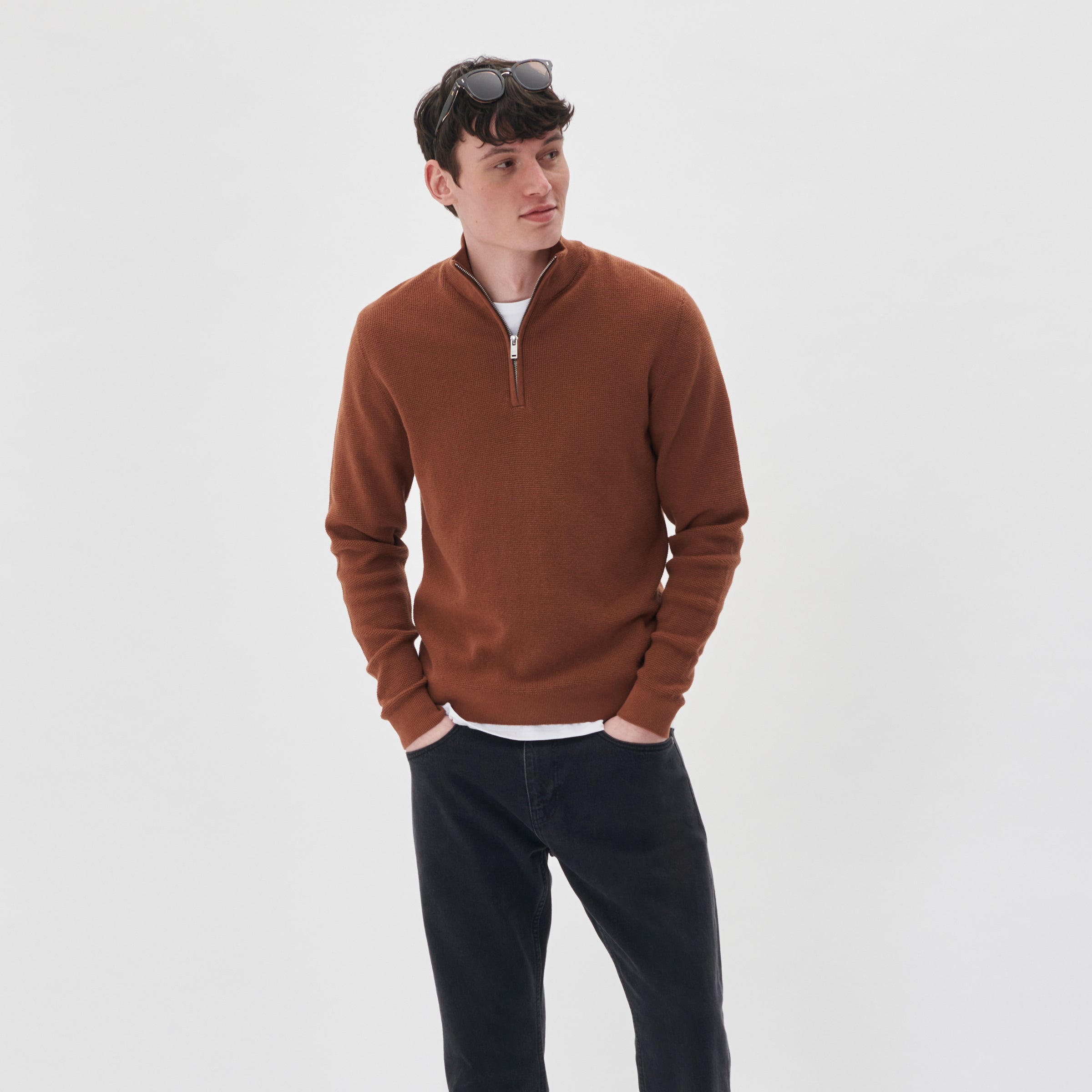 Matinique Lagoon Textured Knit Sweater Clay