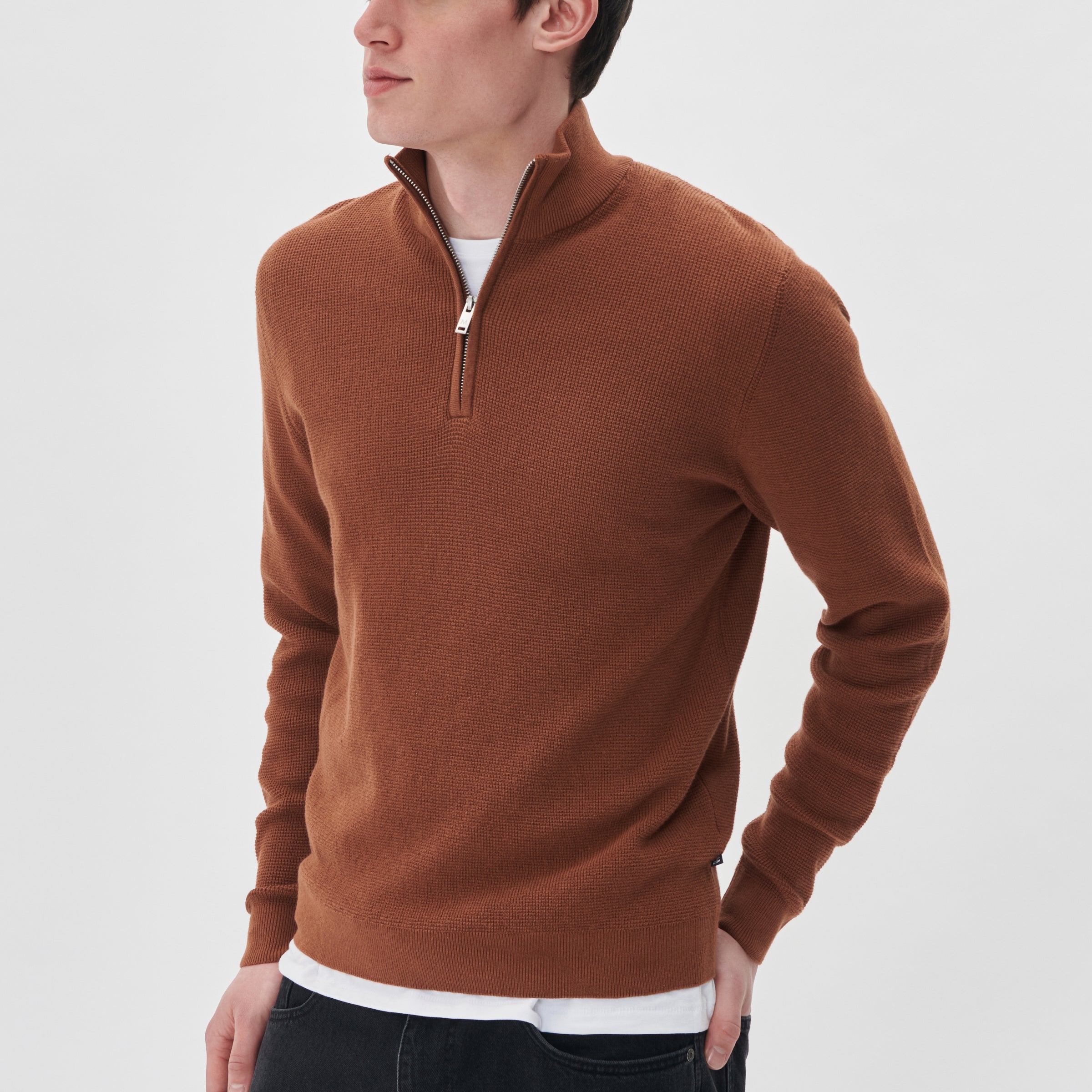 Matinique Lagoon Textured Knit Sweater Clay