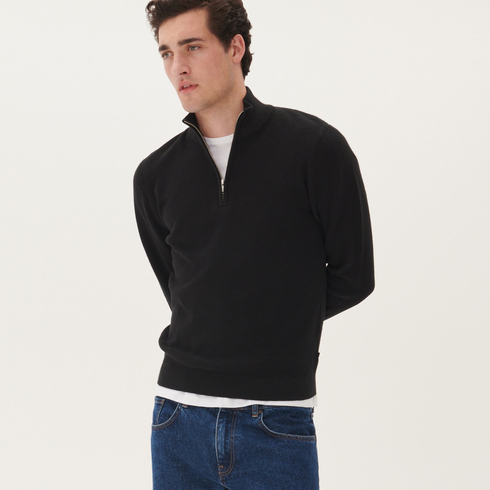 Matinique Lagoon Textured Knit Sweater Black