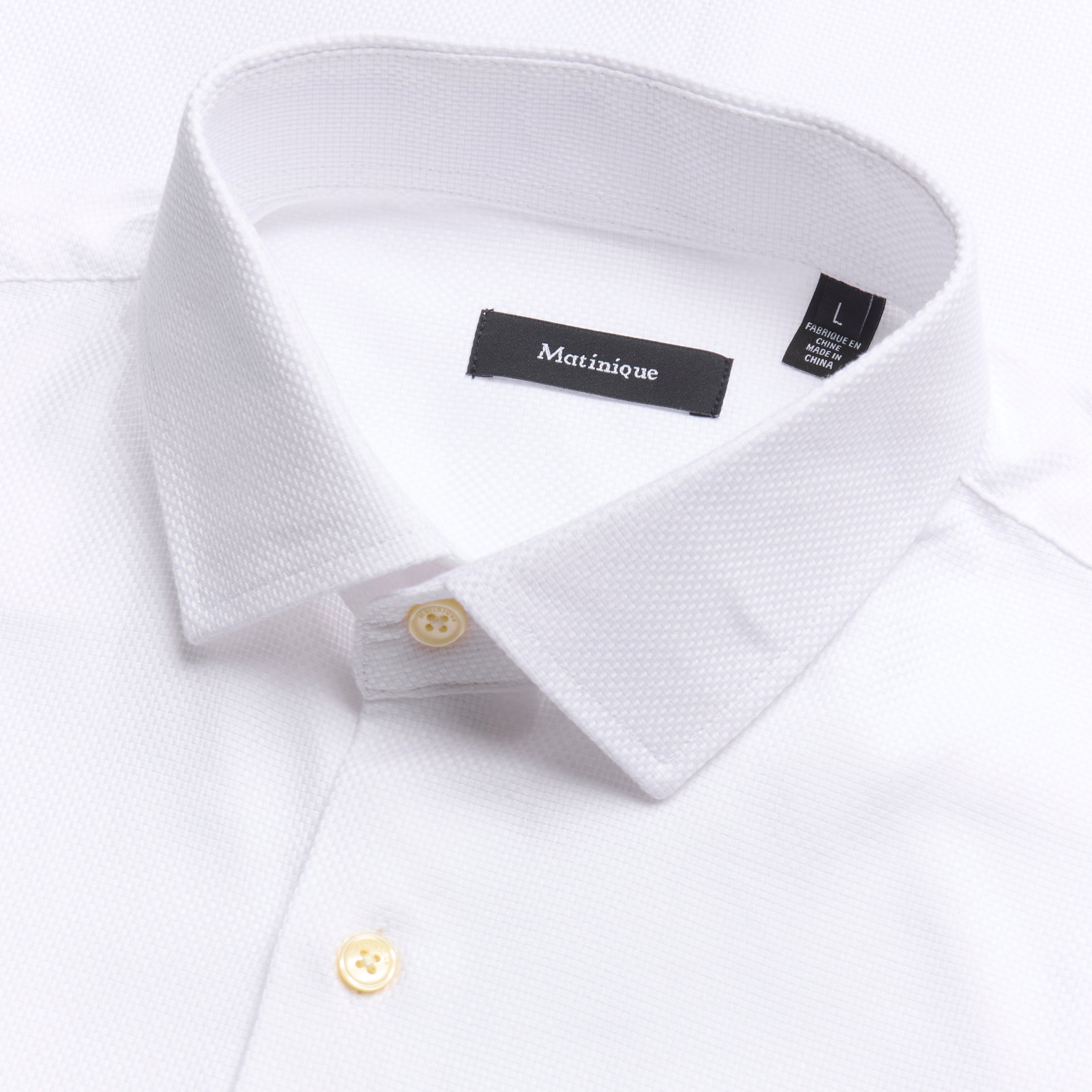Matinique Textured Shirt White