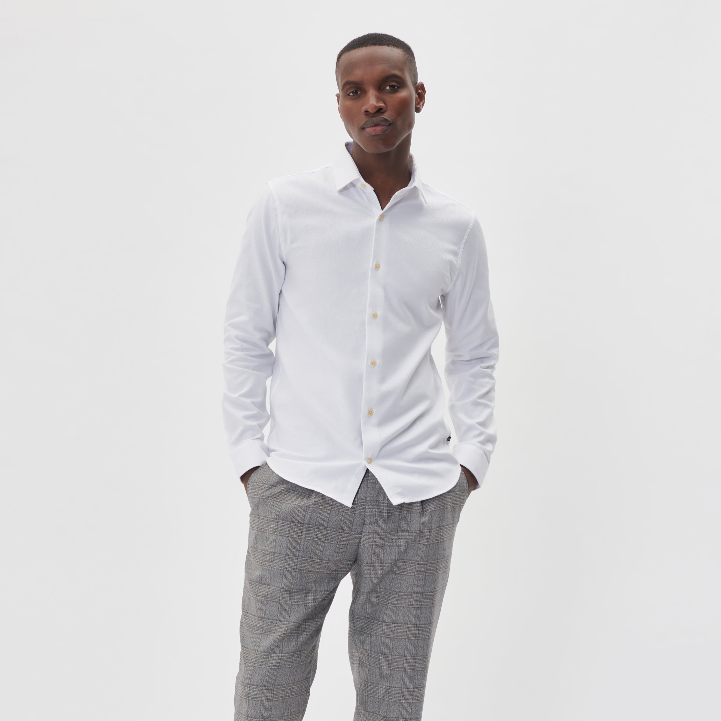 Matinique Textured Shirt White