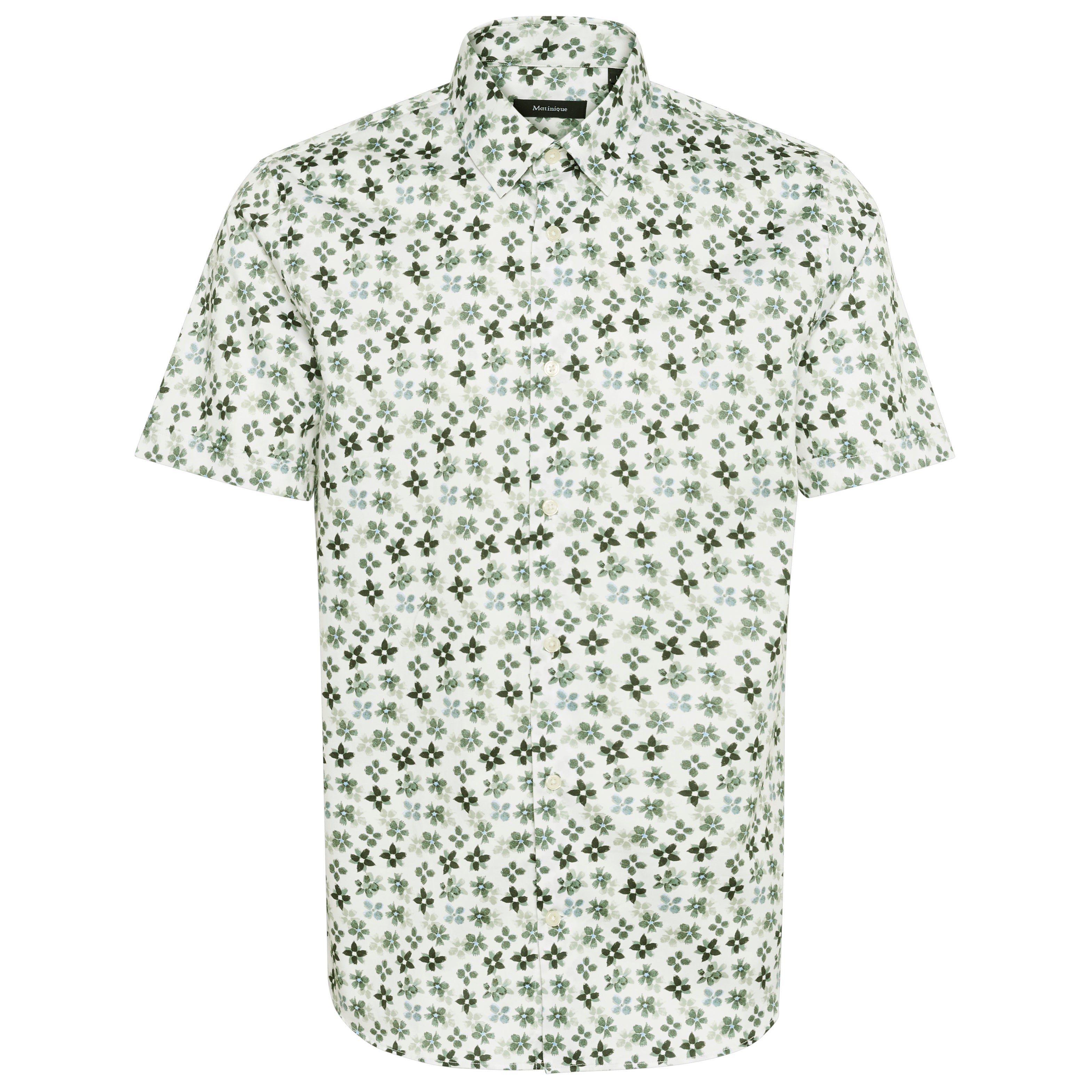 Matinique Floral Print Shirt Green