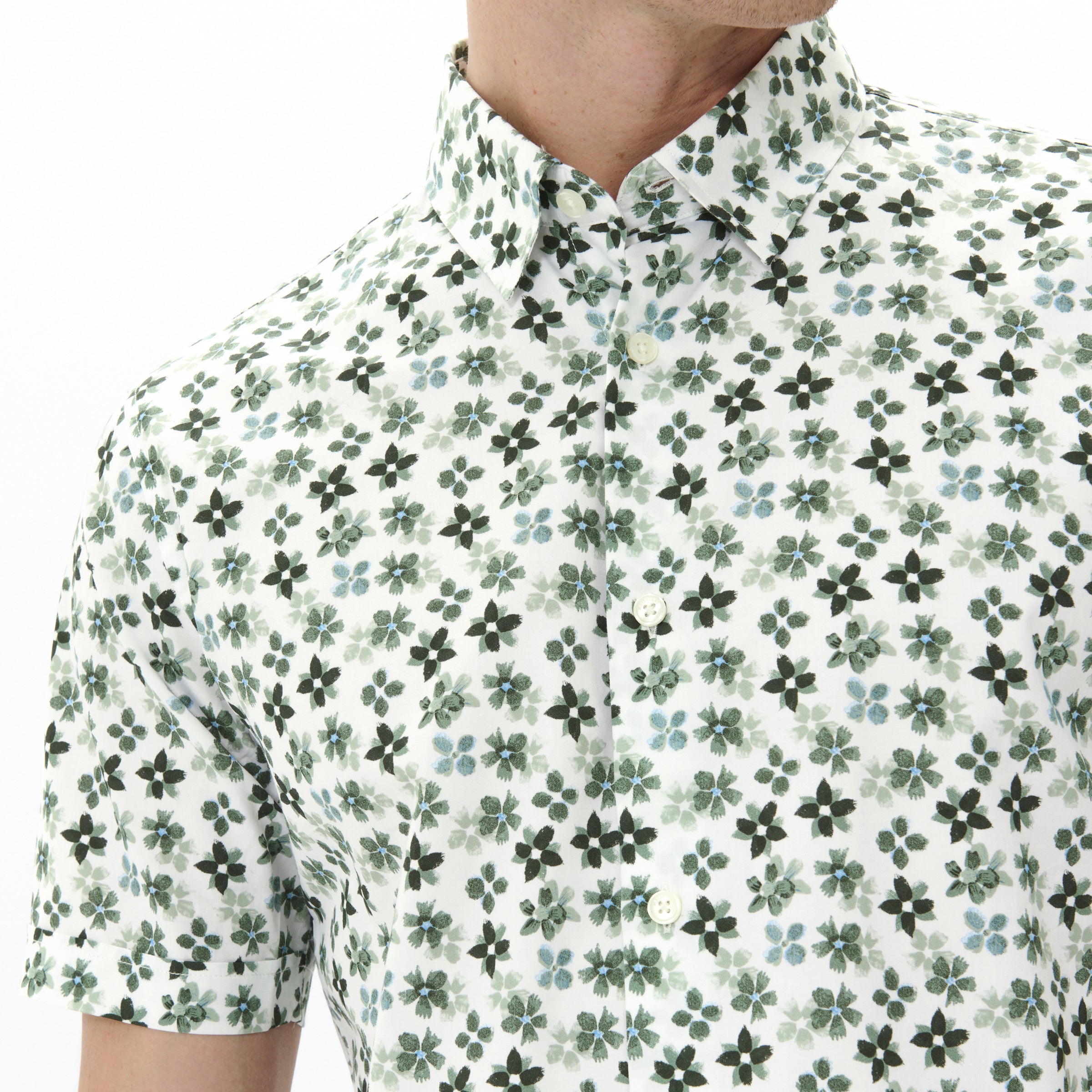 Matinique Floral Print Shirt Green