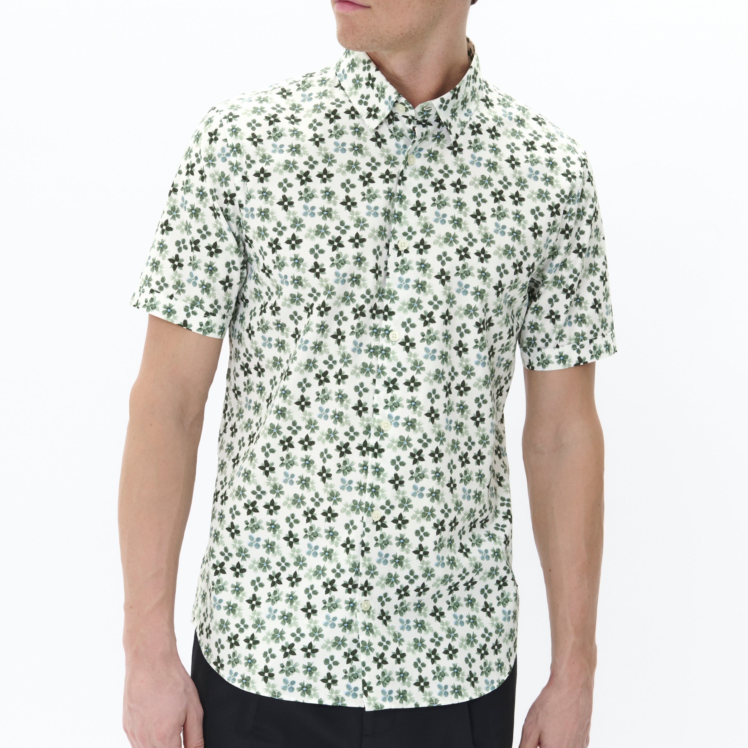 Matinique Floral Print Shirt Green