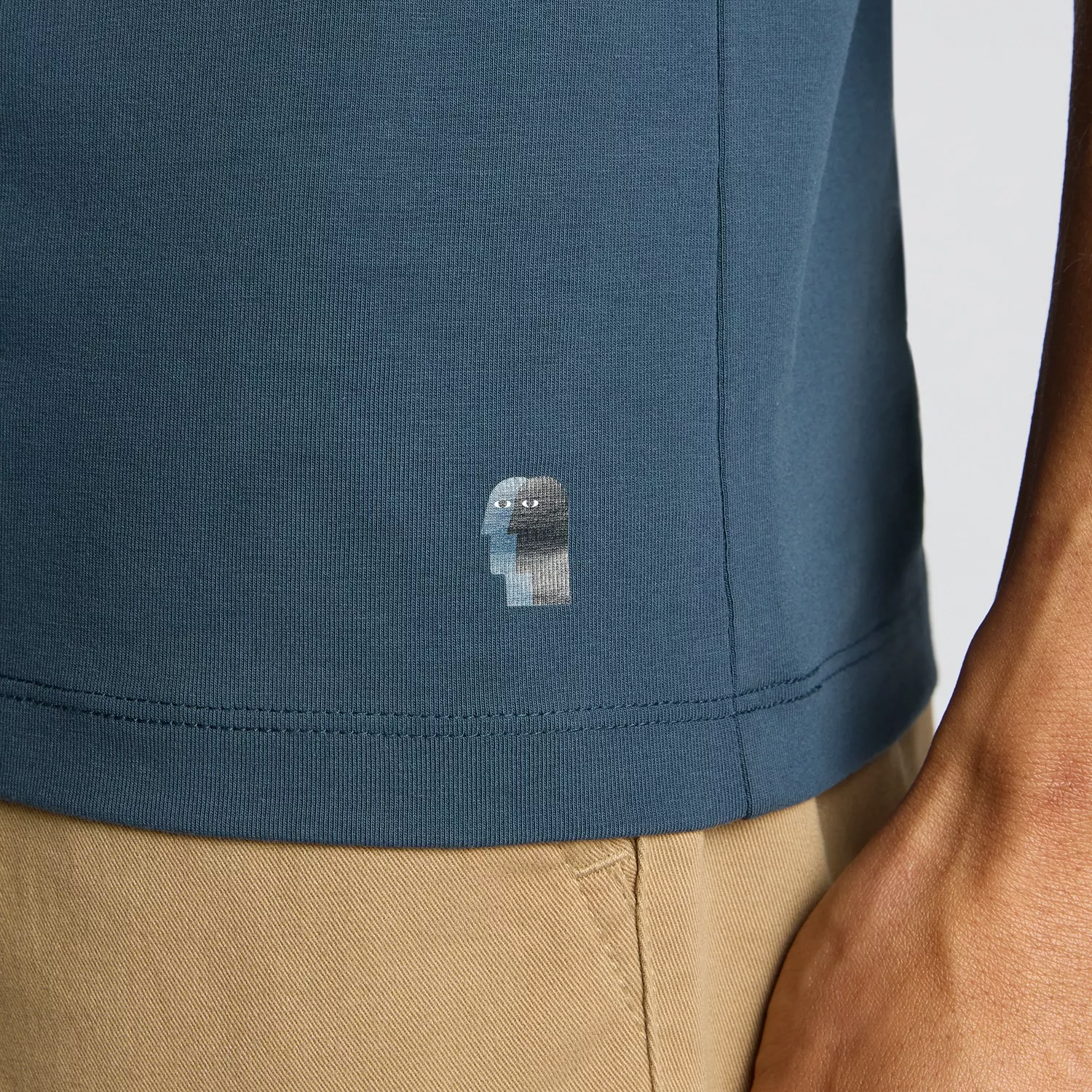 Remus Uomo Cotton T-Shirt Steel Blue