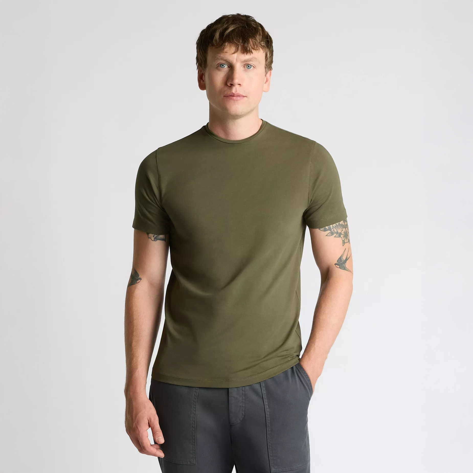 Remus Uomo Cotton T-Shirt Khaki