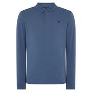 Remus Uomo Long Sleeve Polo Shirt Blue