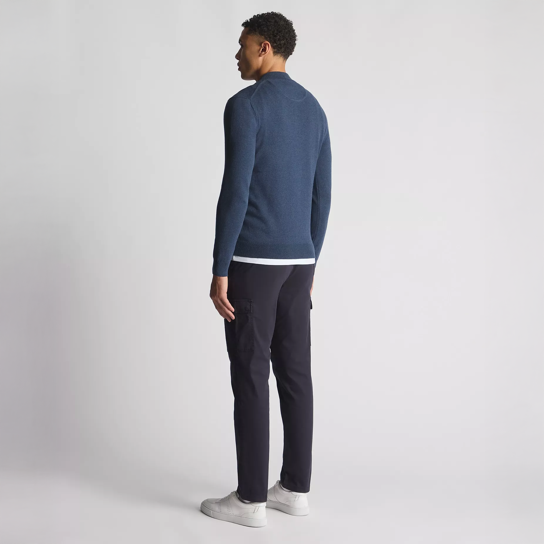 Remus Uomo Quarter Zip Blue