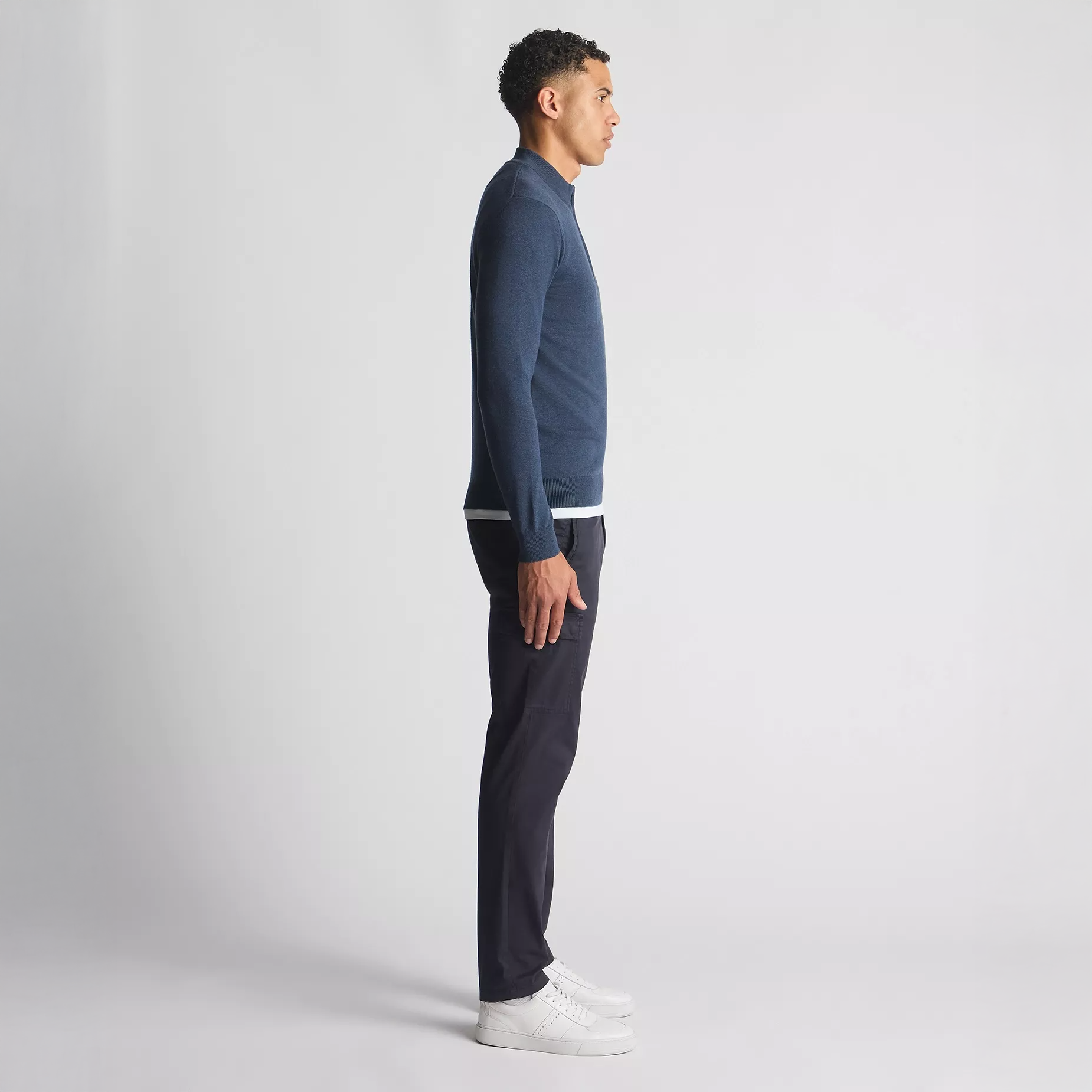 Remus Uomo Quarter Zip Blue
