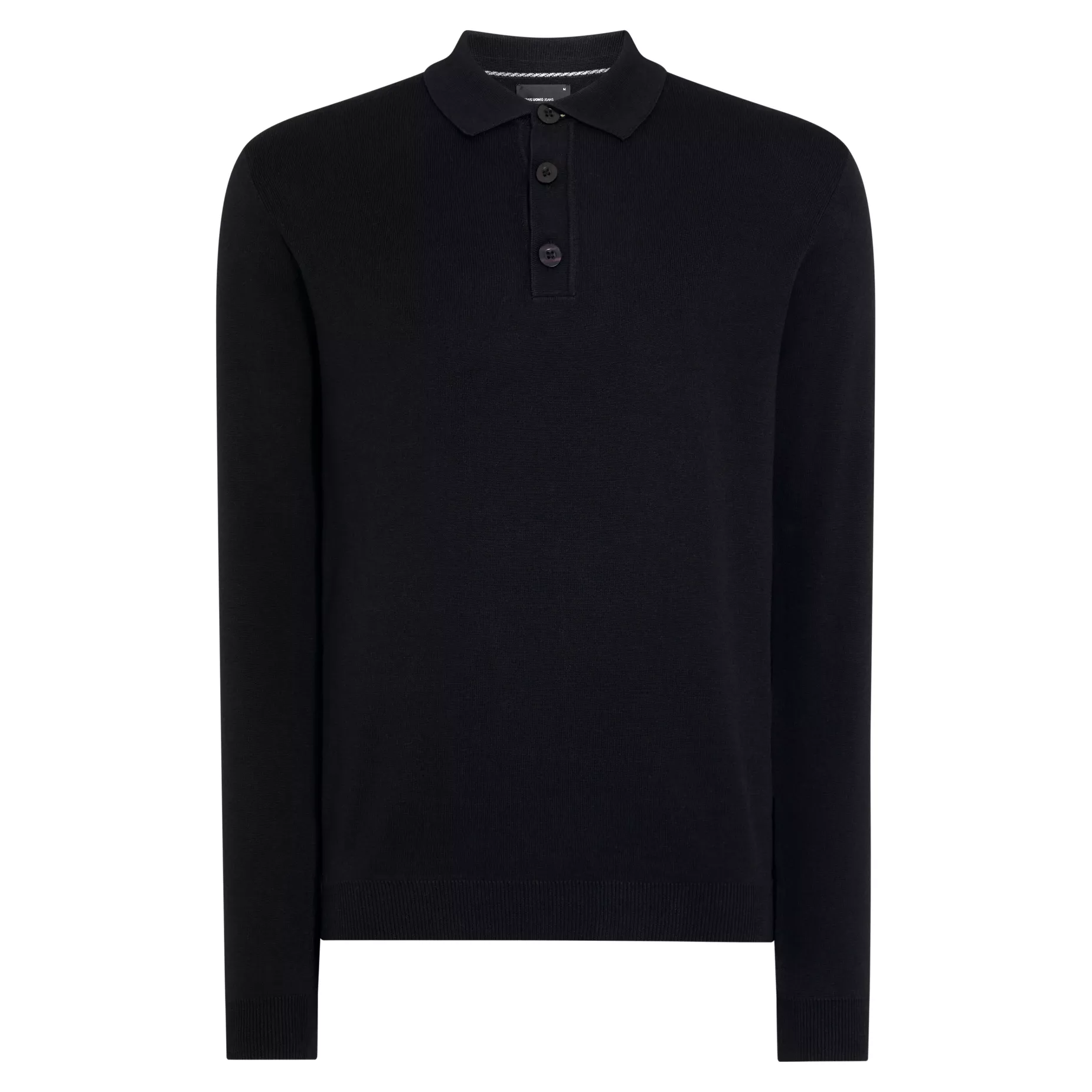Remus Uomo Knitted Polo Shirt Black