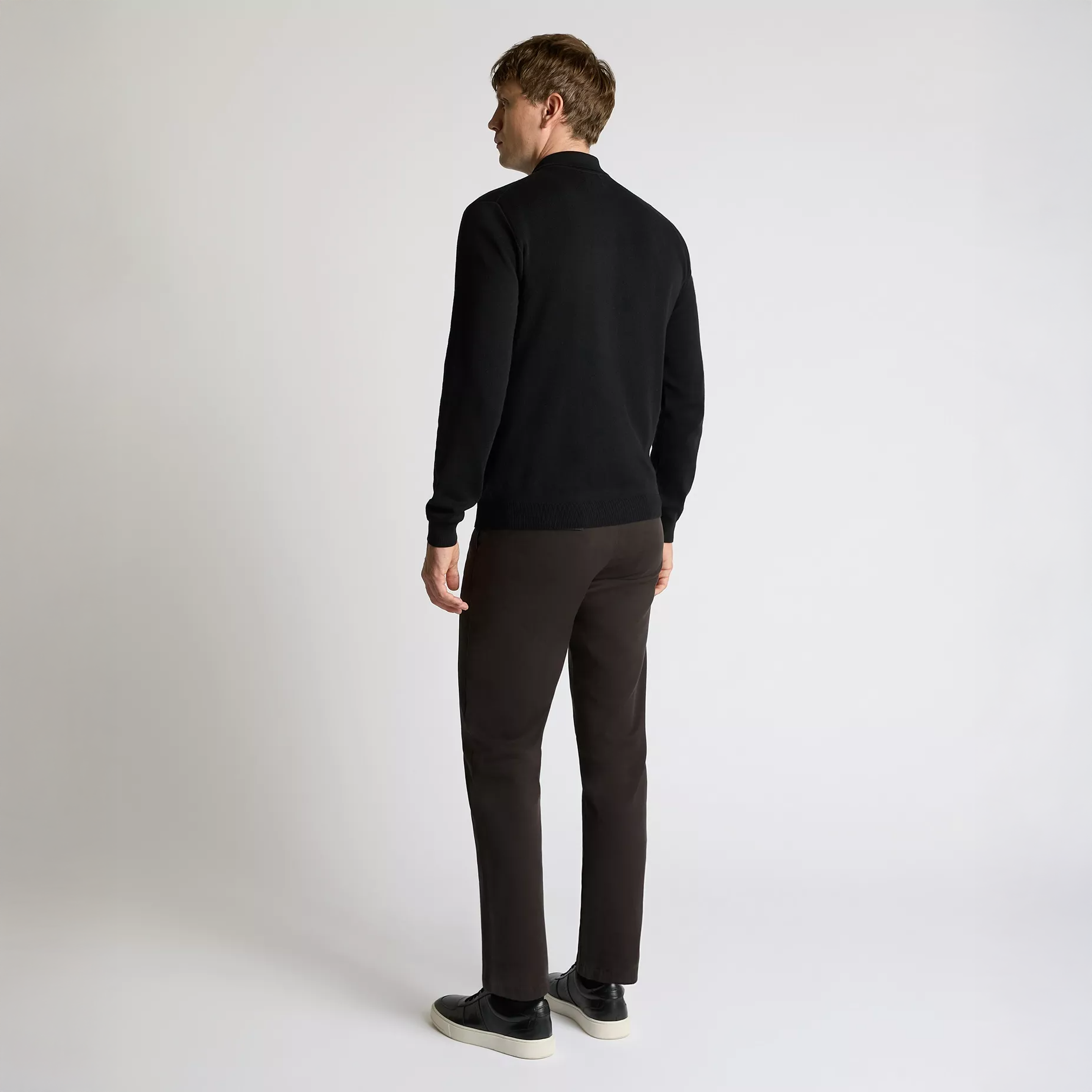 Remus Uomo Knitted Polo Shirt Black