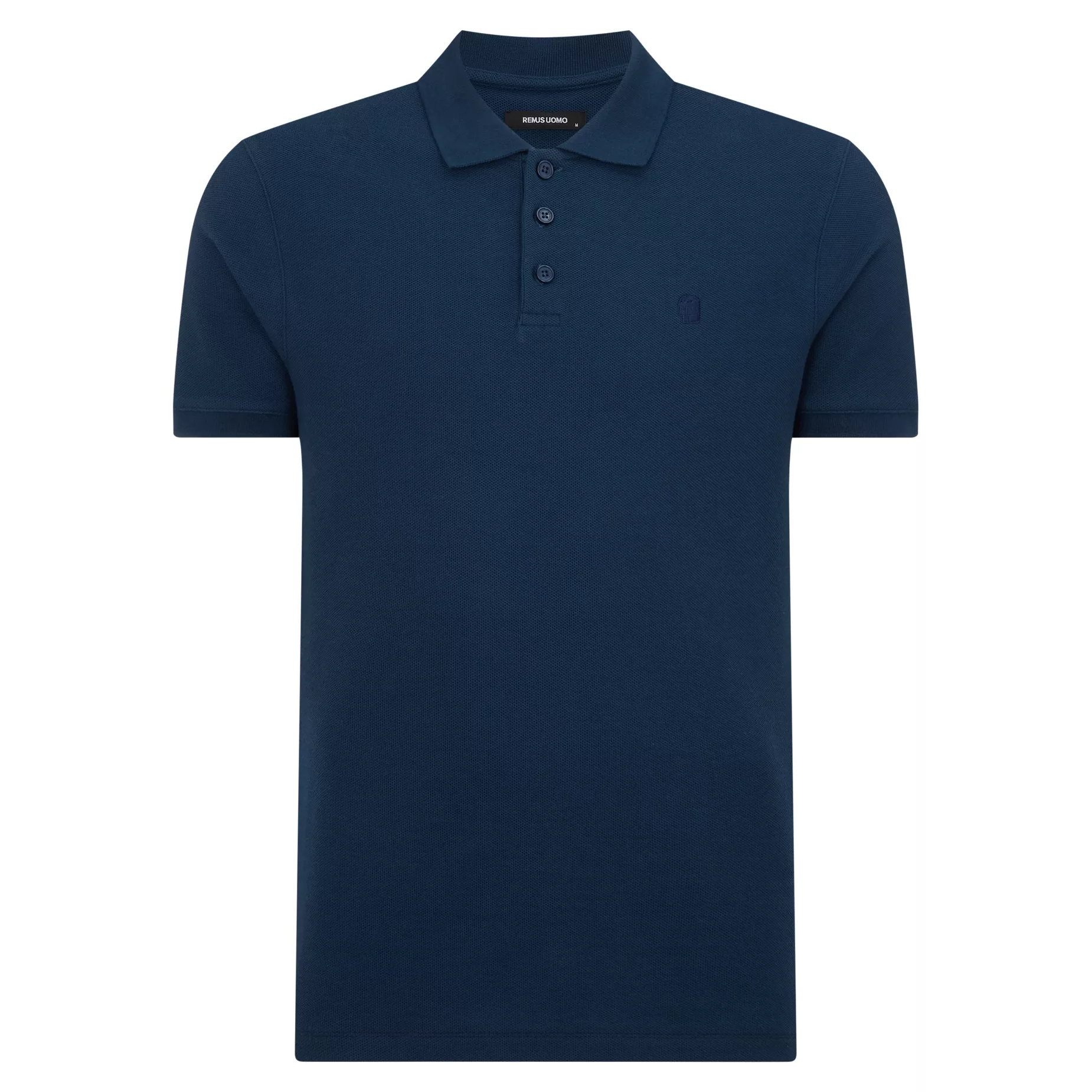 Remus Uomo Cotton Pique Polo Shirt Navy
