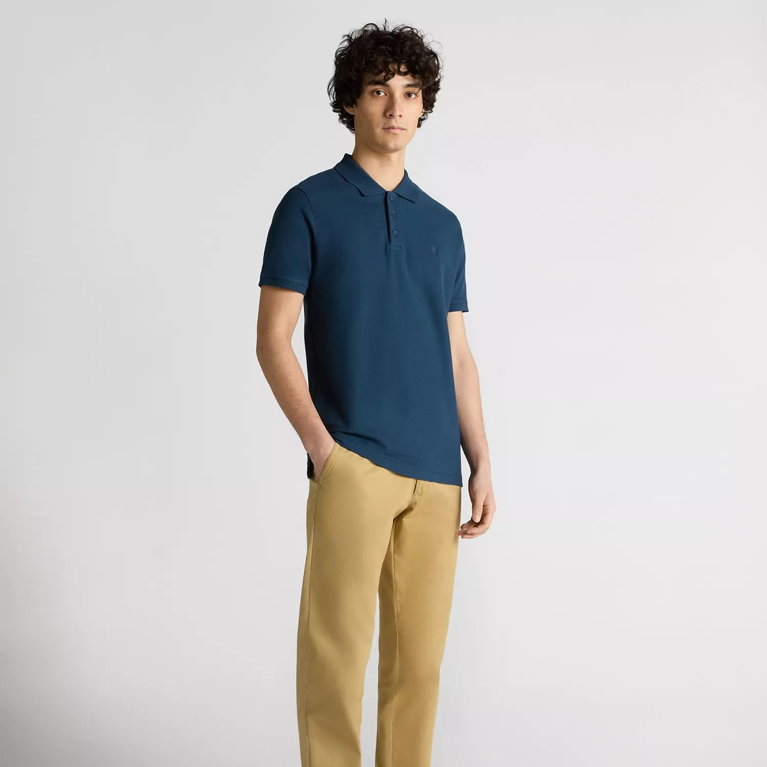 Remus Uomo Cotton Pique Polo Shirt Navy