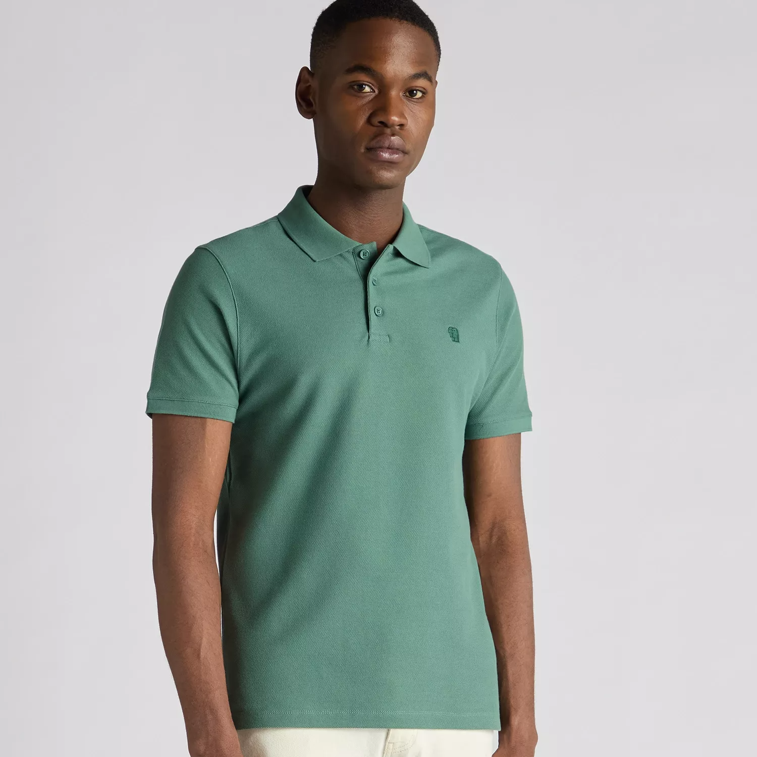 Remus Uomo Cotton Pique Polo Shirt Green