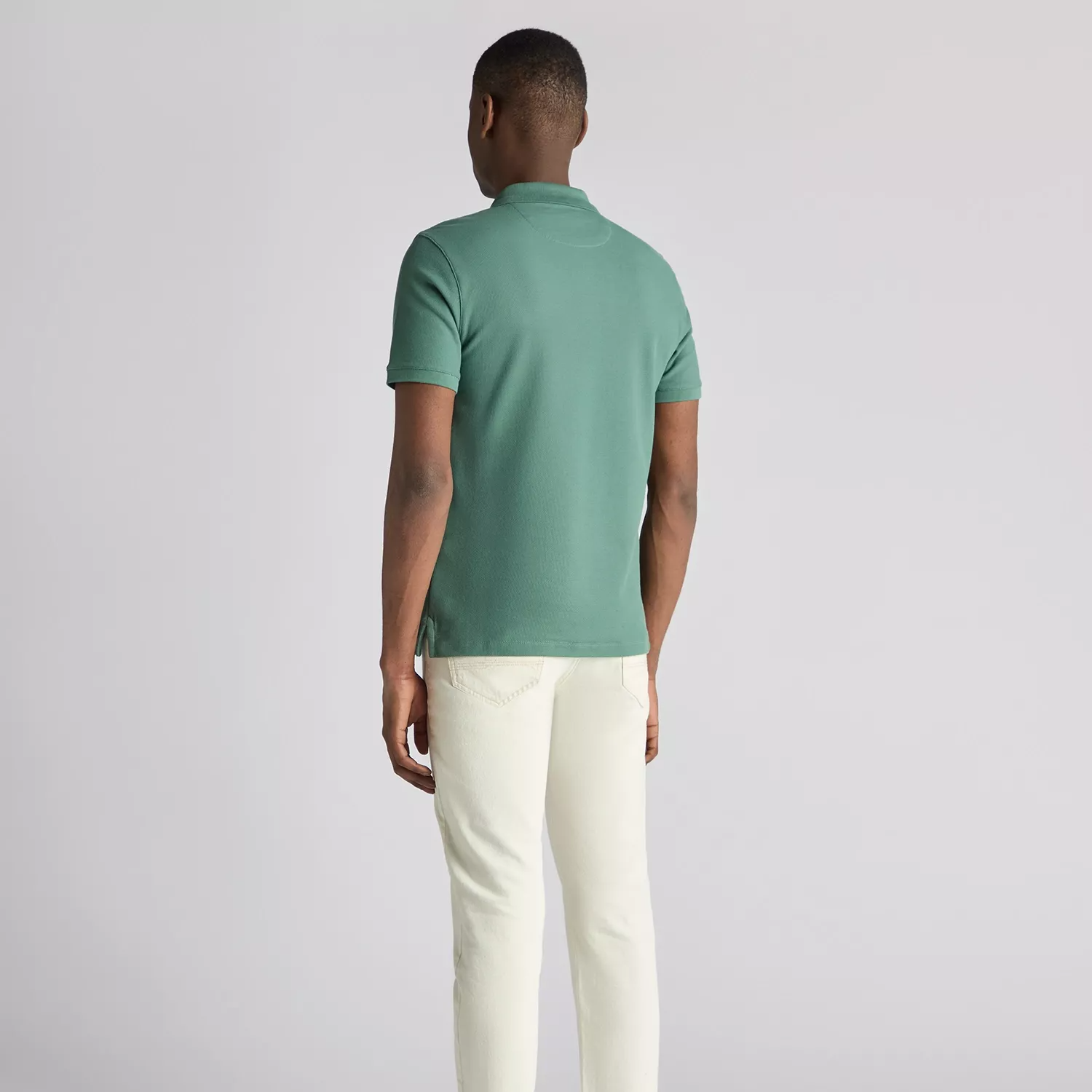Remus Uomo Cotton Pique Polo Shirt Green