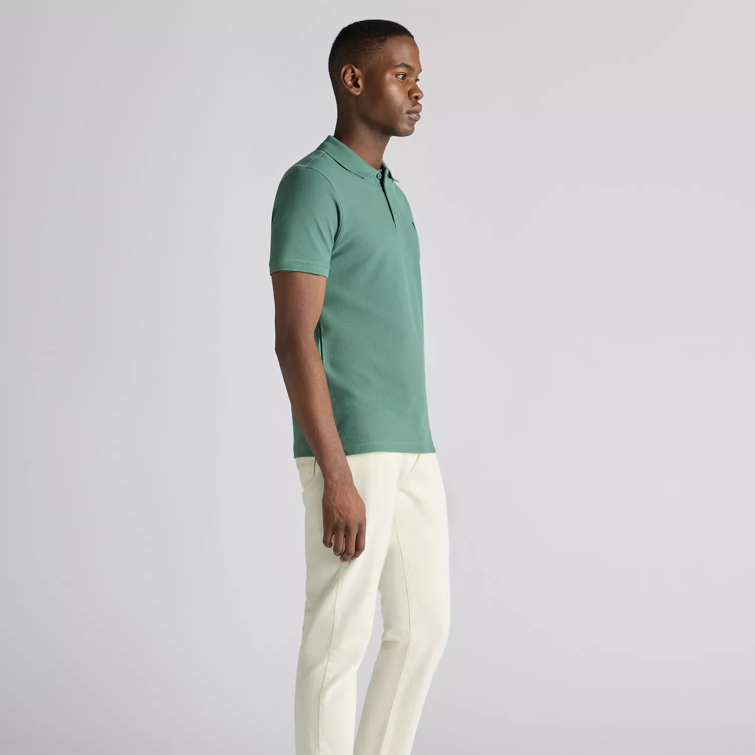 Remus Uomo Cotton Pique Polo Shirt Green