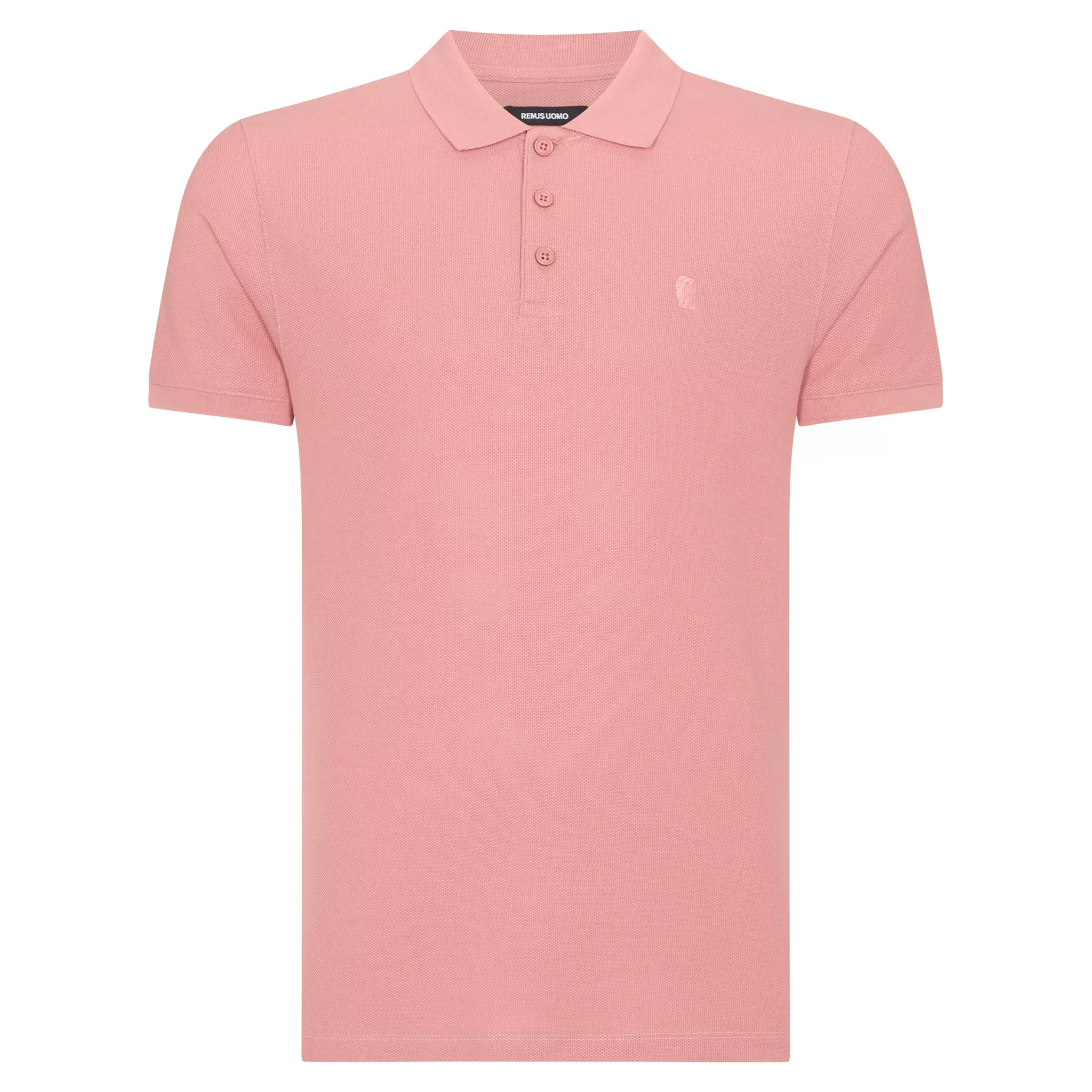 Remus Uomo Cotton Pique Polo Shirt Pink