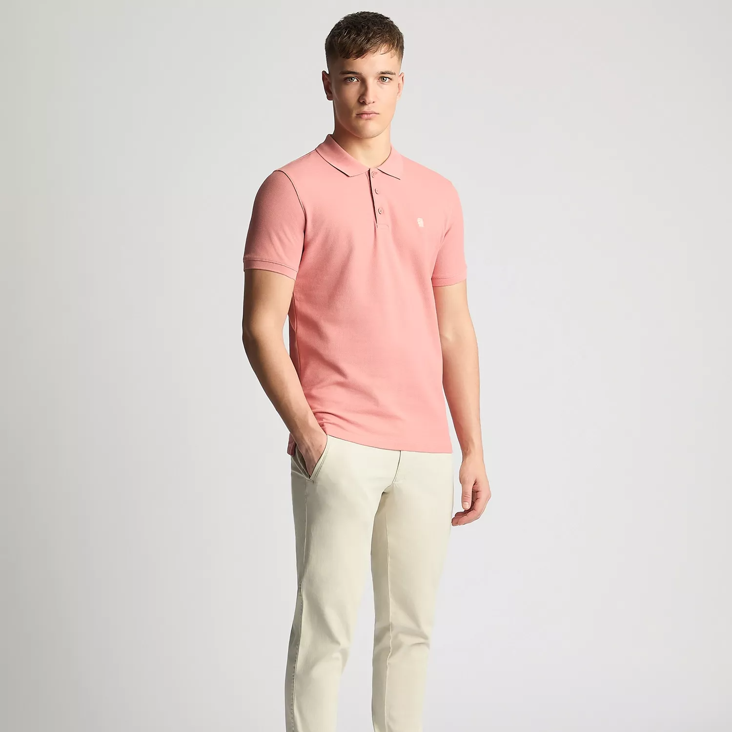 Remus Uomo Cotton Pique Polo Shirt Pink