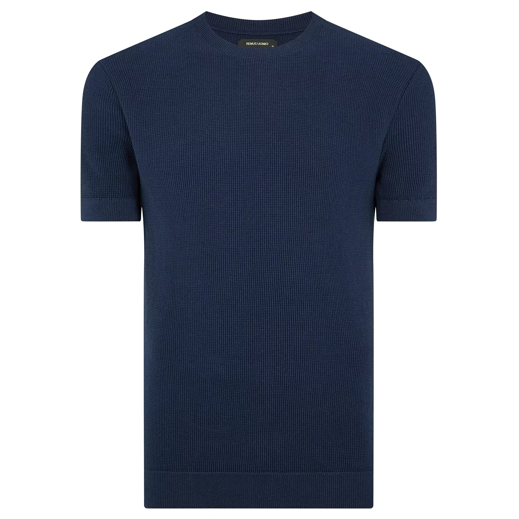 Remus Uomo Waffle Knit T-Shirt Navy