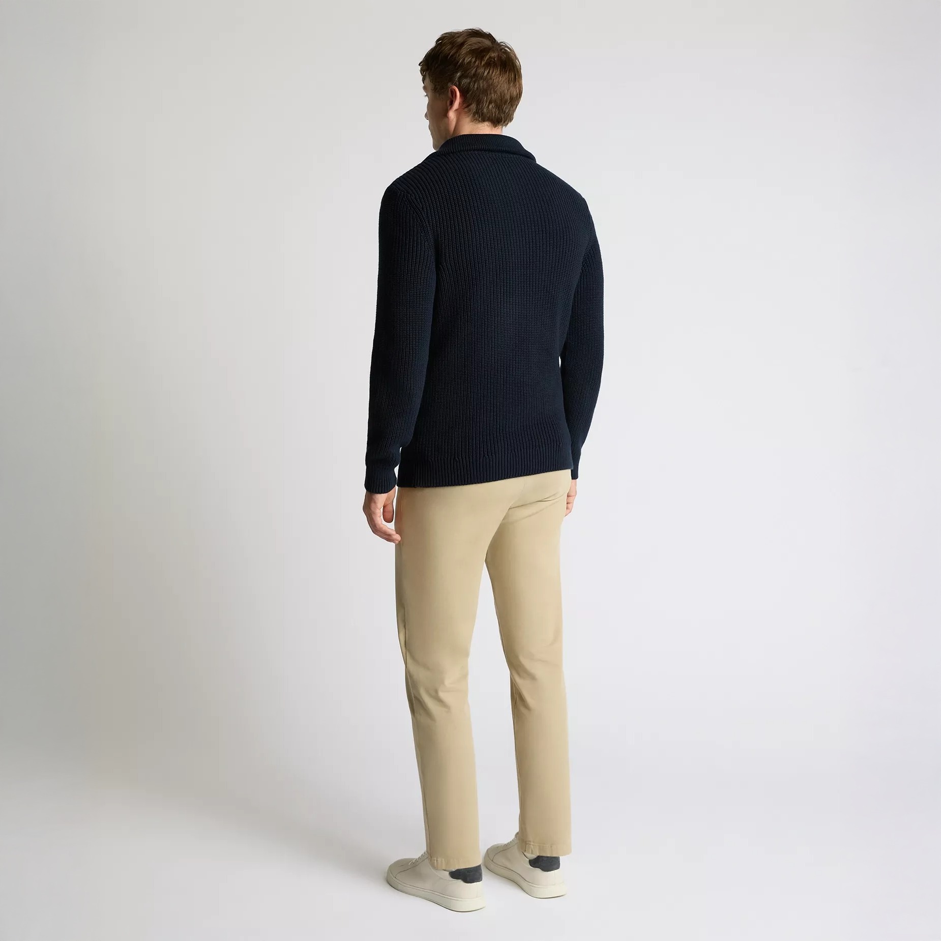 Remus Uomo Zip Neck Sweater Navy