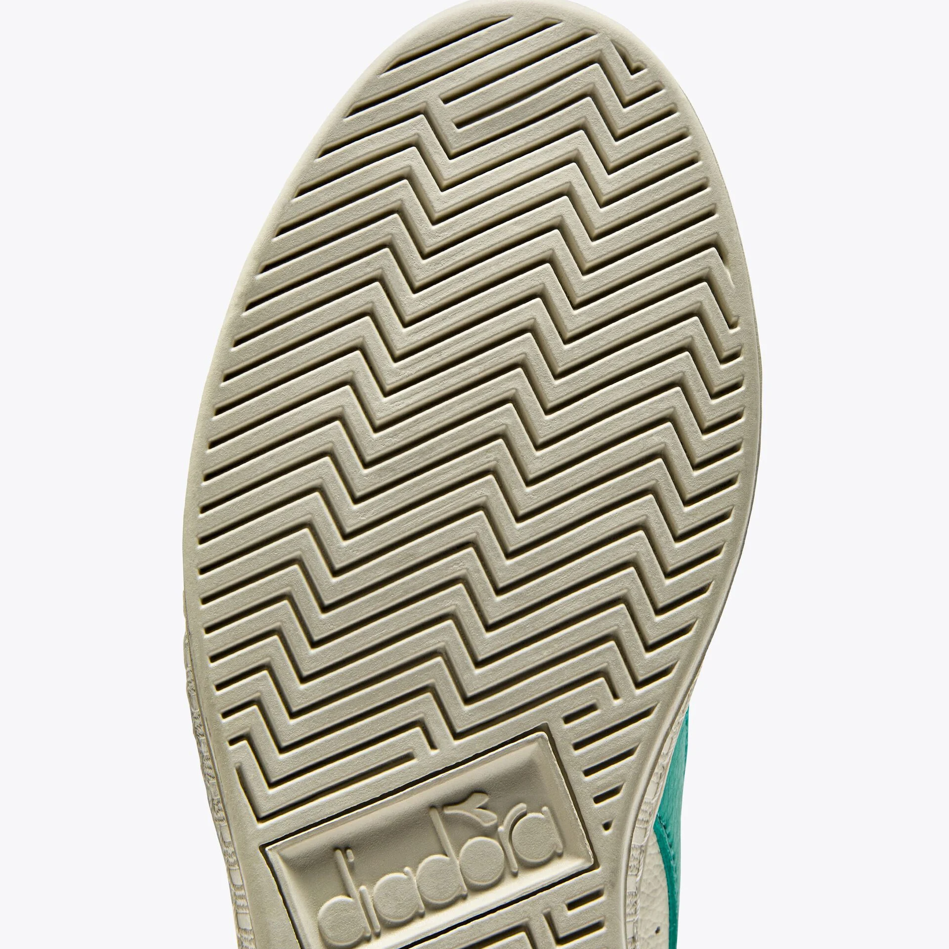 Diadora Game Low Leather Trainers White/Cyan