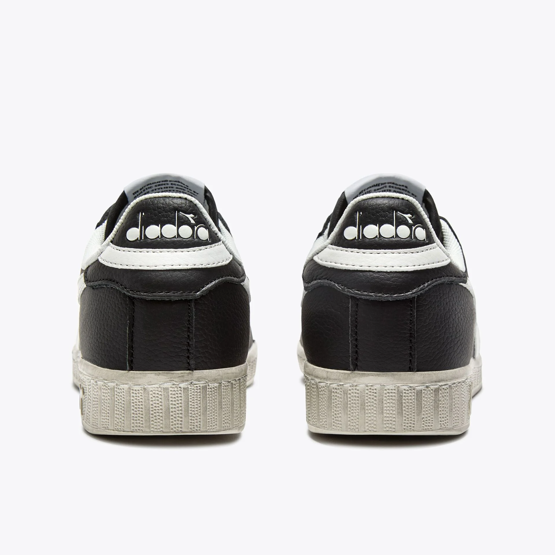 Diadora Game Low Leather Trainers Black/White