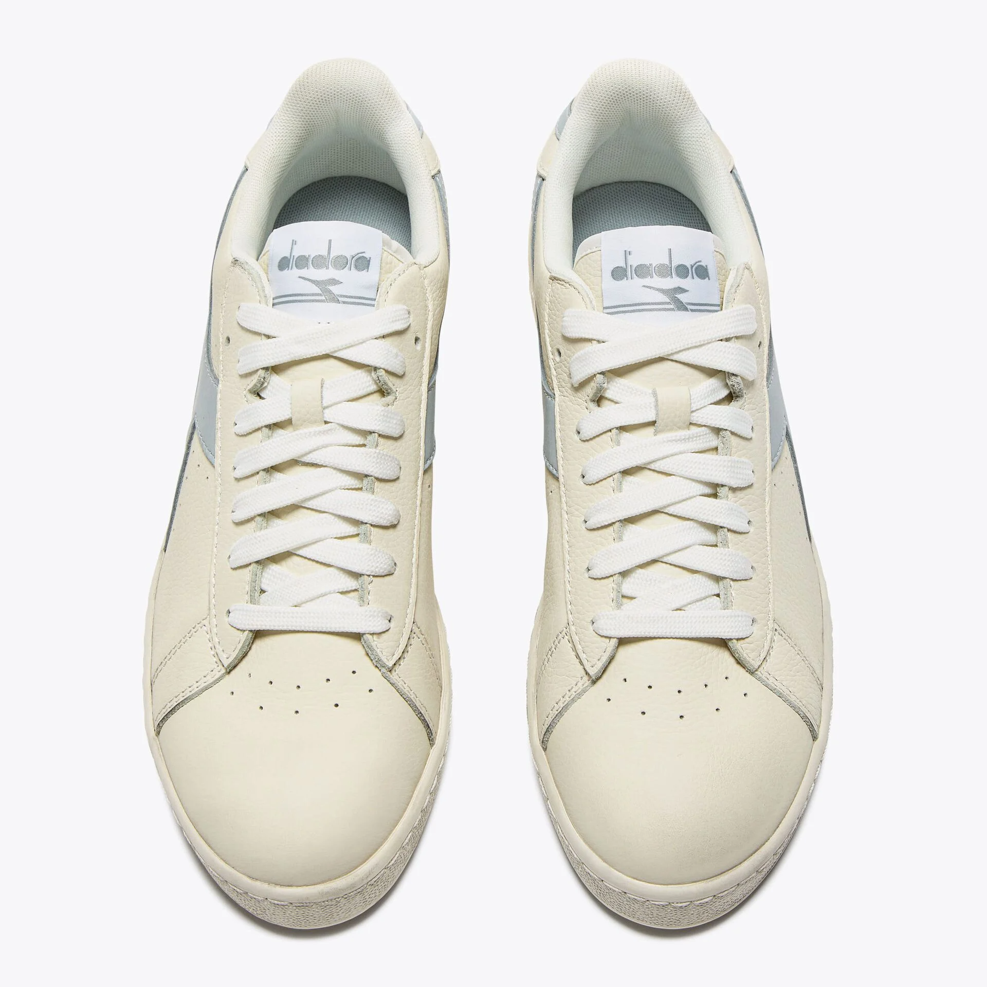 Diadora Game Low Leather Trainers White/Grey