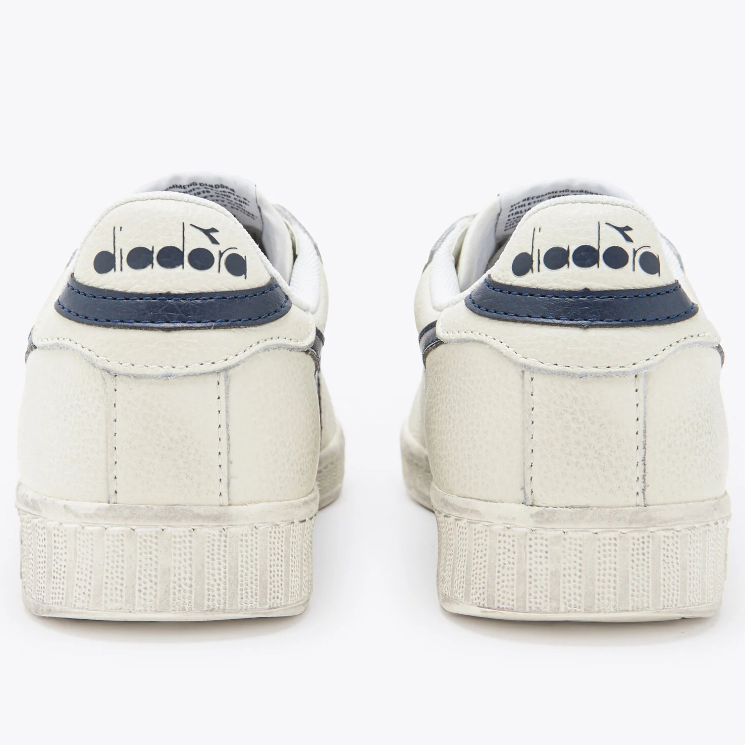 Diadora Game Low Leather Trainers White/Blue