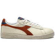 Diadora Game Low Suede Trainers White/Rust