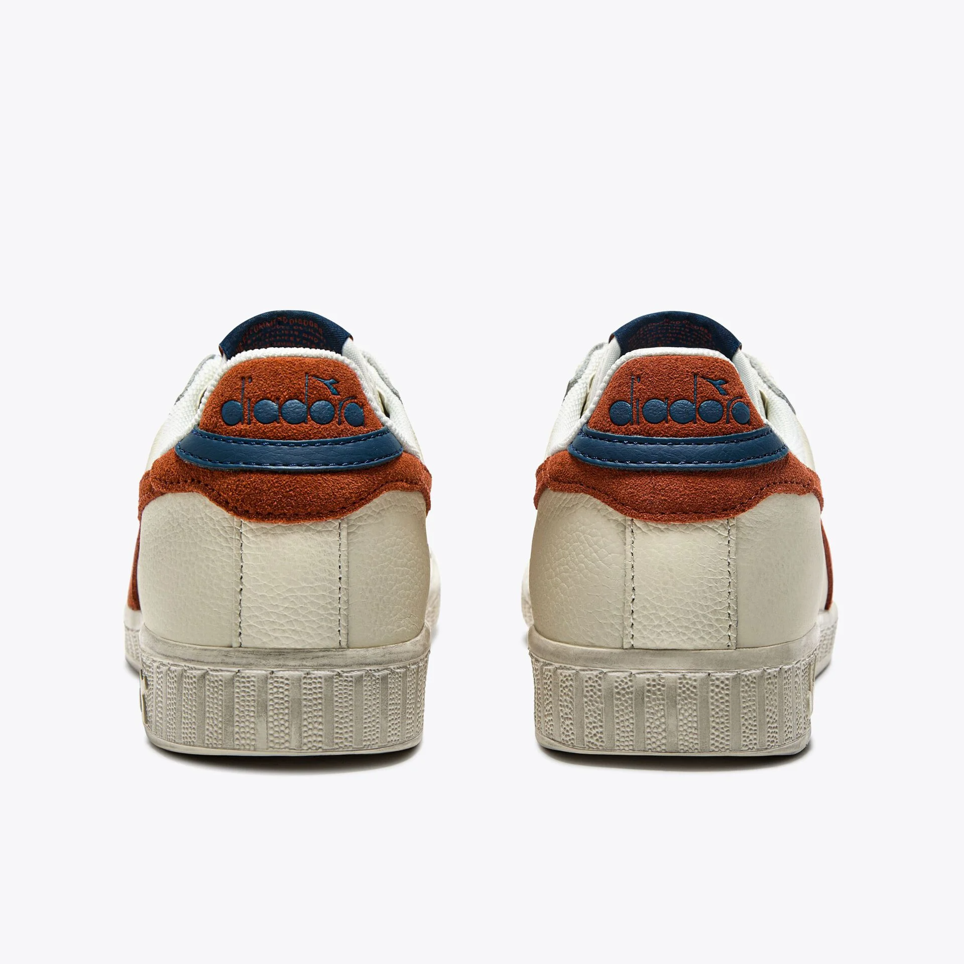 Diadora Game Low Suede Trainers White/Rust