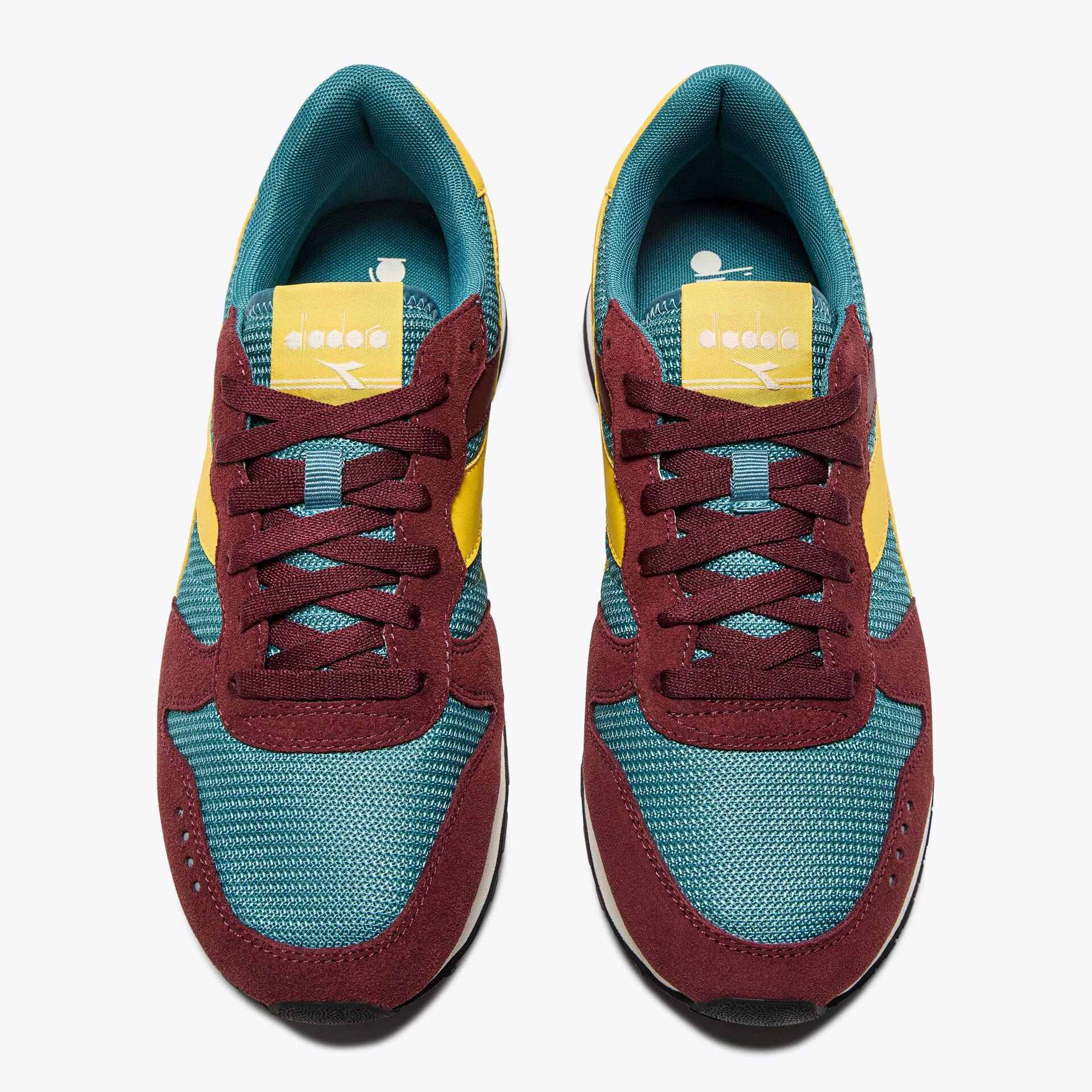 Diadora Camaro M2 Trainers Burgundy/Yellow