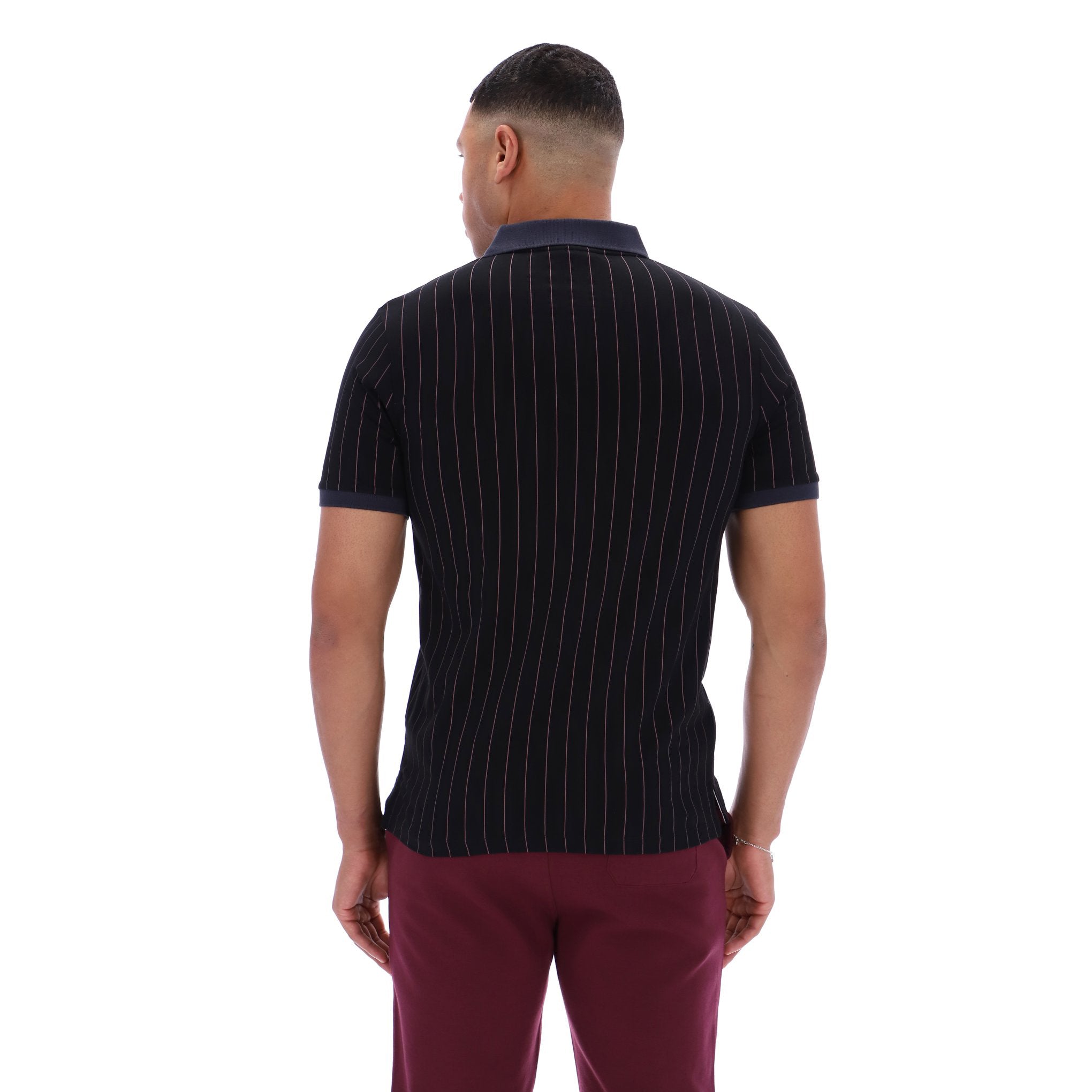 Fila Vintage BB1 Striped Polo Shirt Black