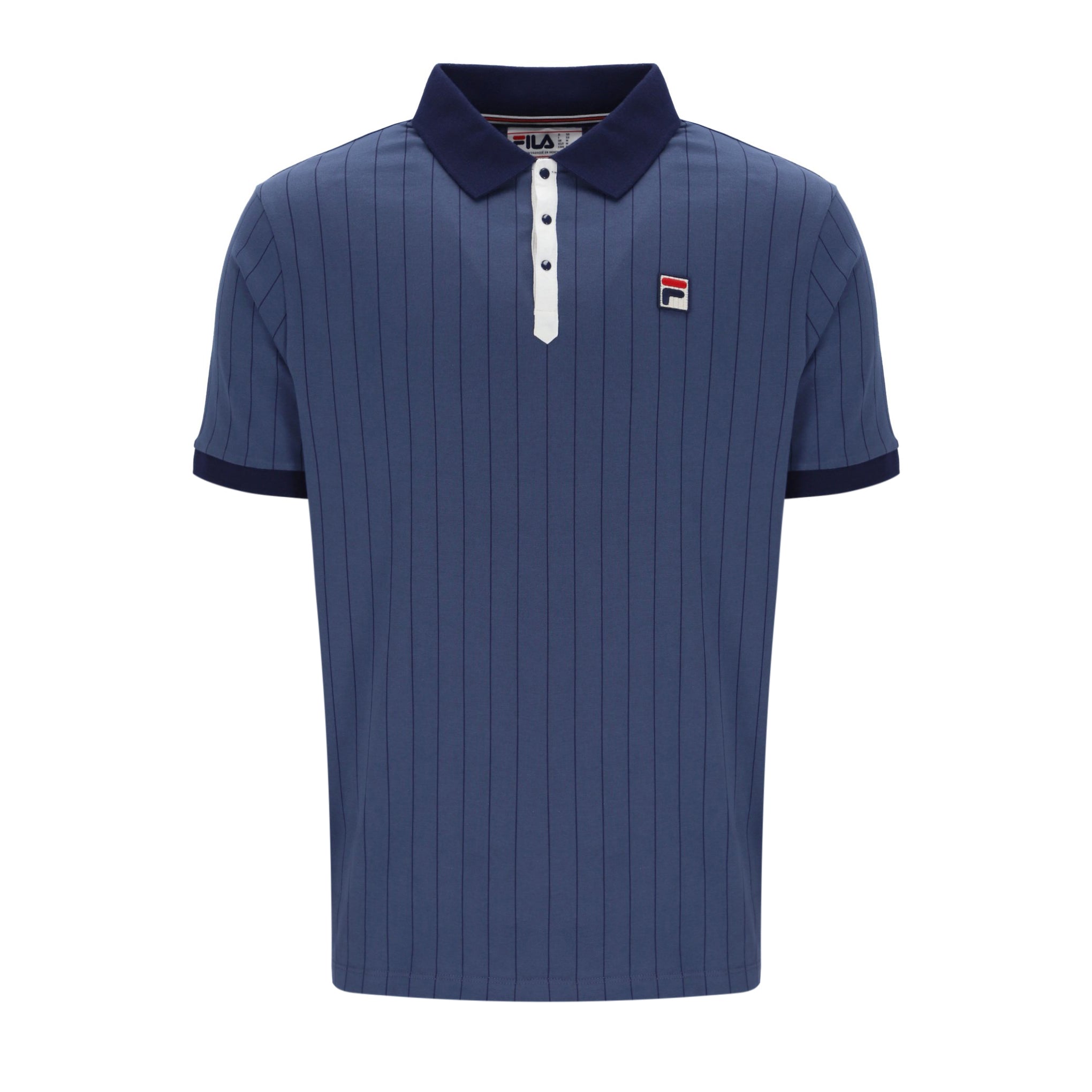 Fila Vintage BB1 Striped Polo Shirt Indigo