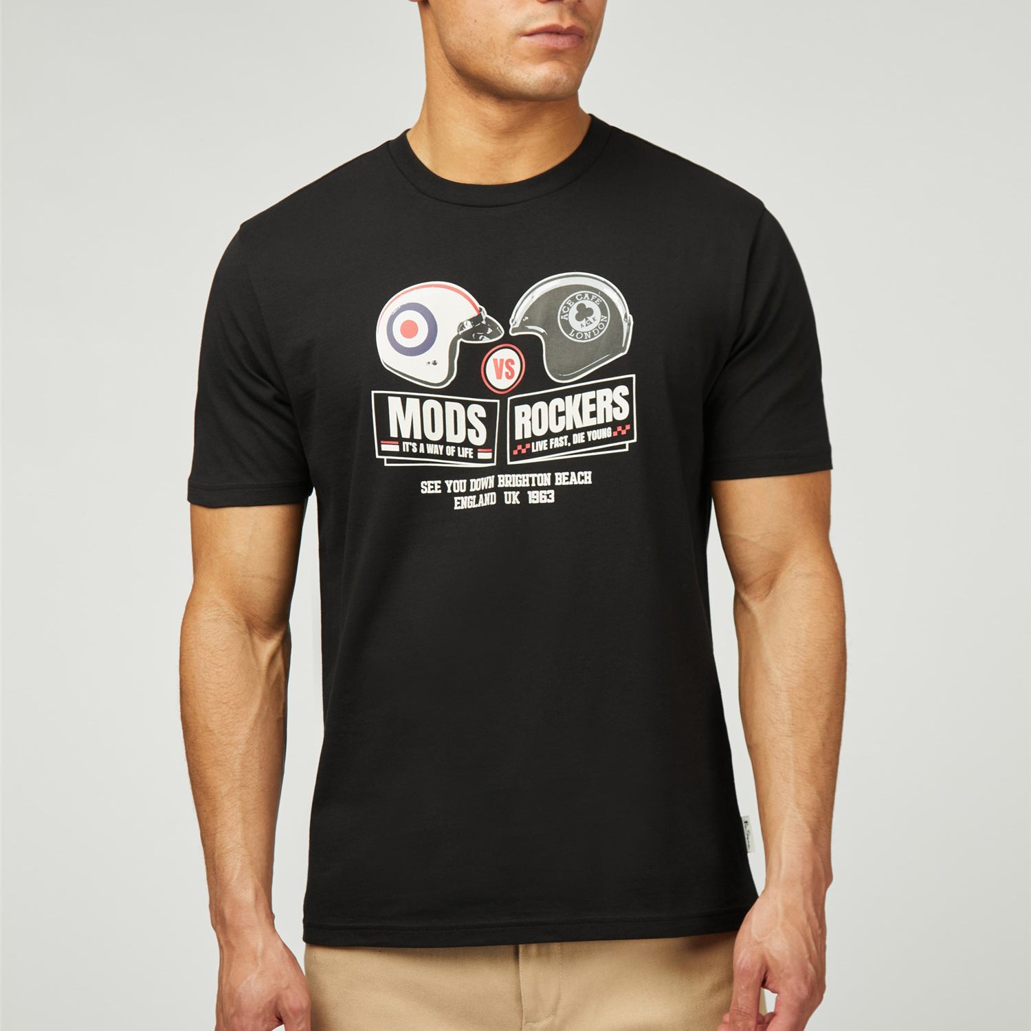 Ben Sherman Mods vs Rockers T-Shirt Black