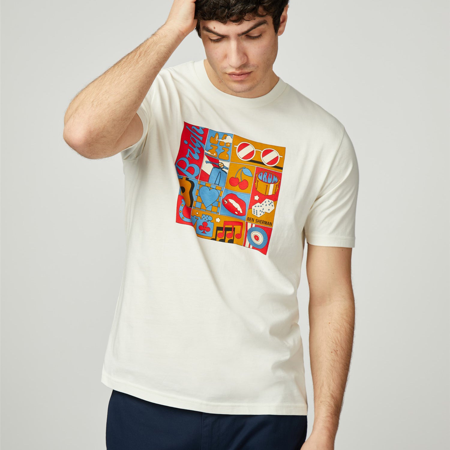 Ben Sherman Montage T-Shirt Cream