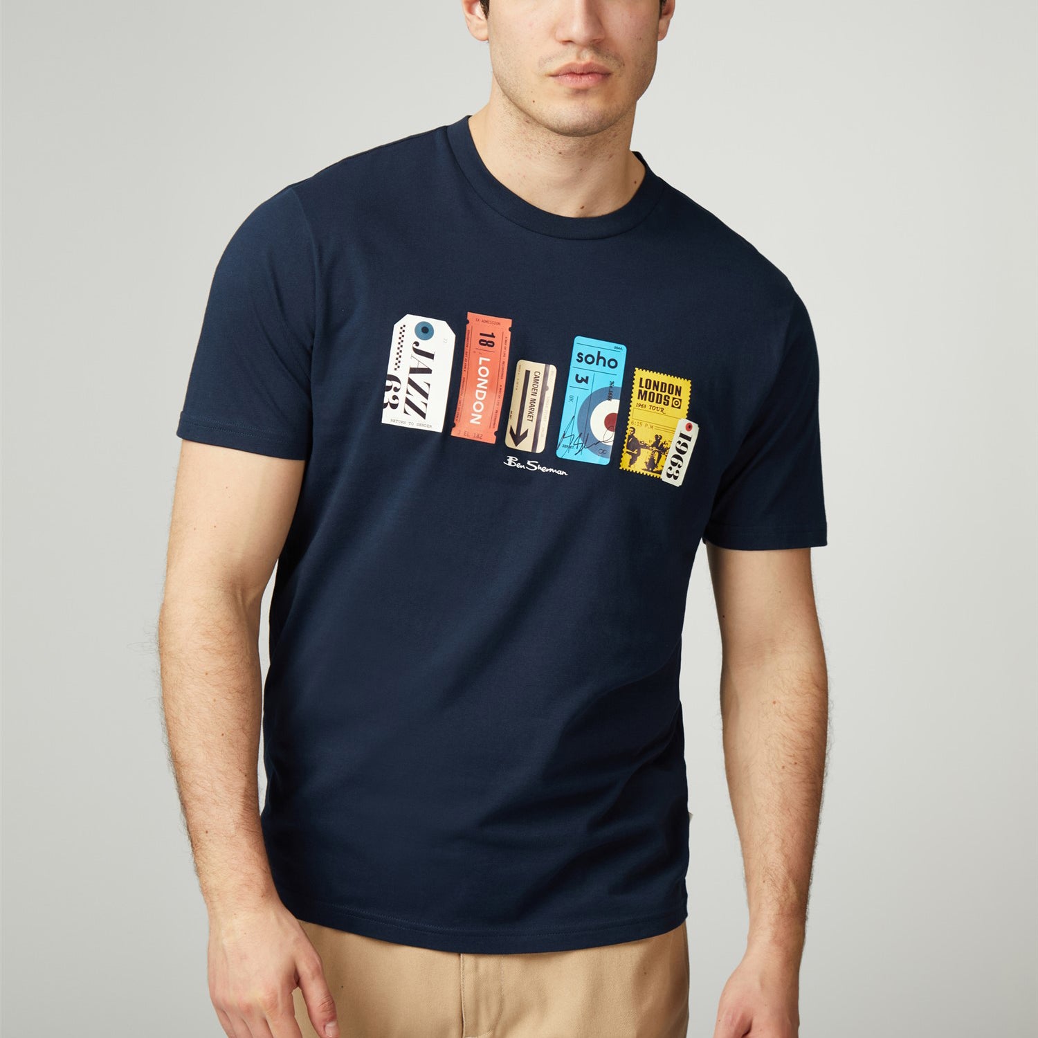 Ben Sherman Tickets T-Shirt Navy