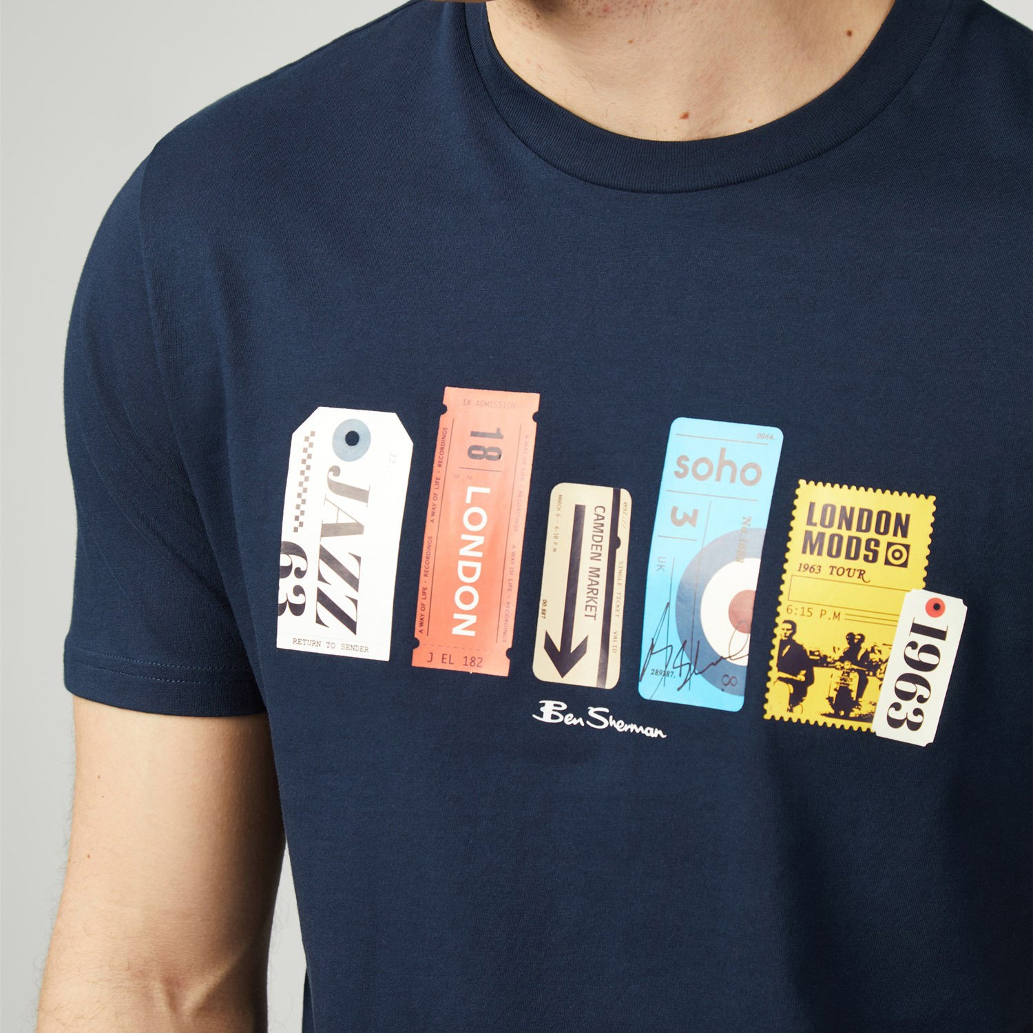 Ben Sherman Tickets T-Shirt Navy