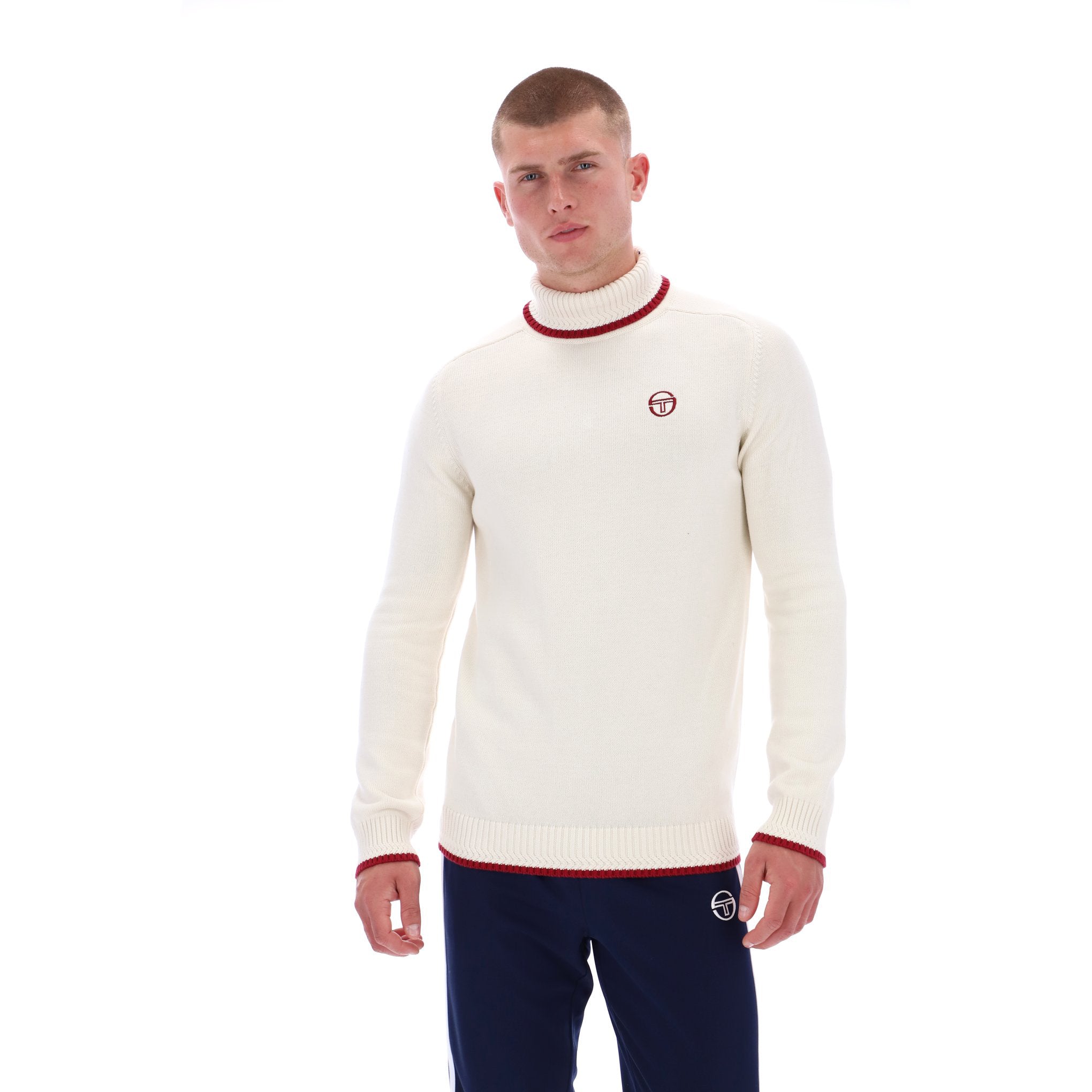 Sergio Tacchini Caruso Roll Neck Knit Cream