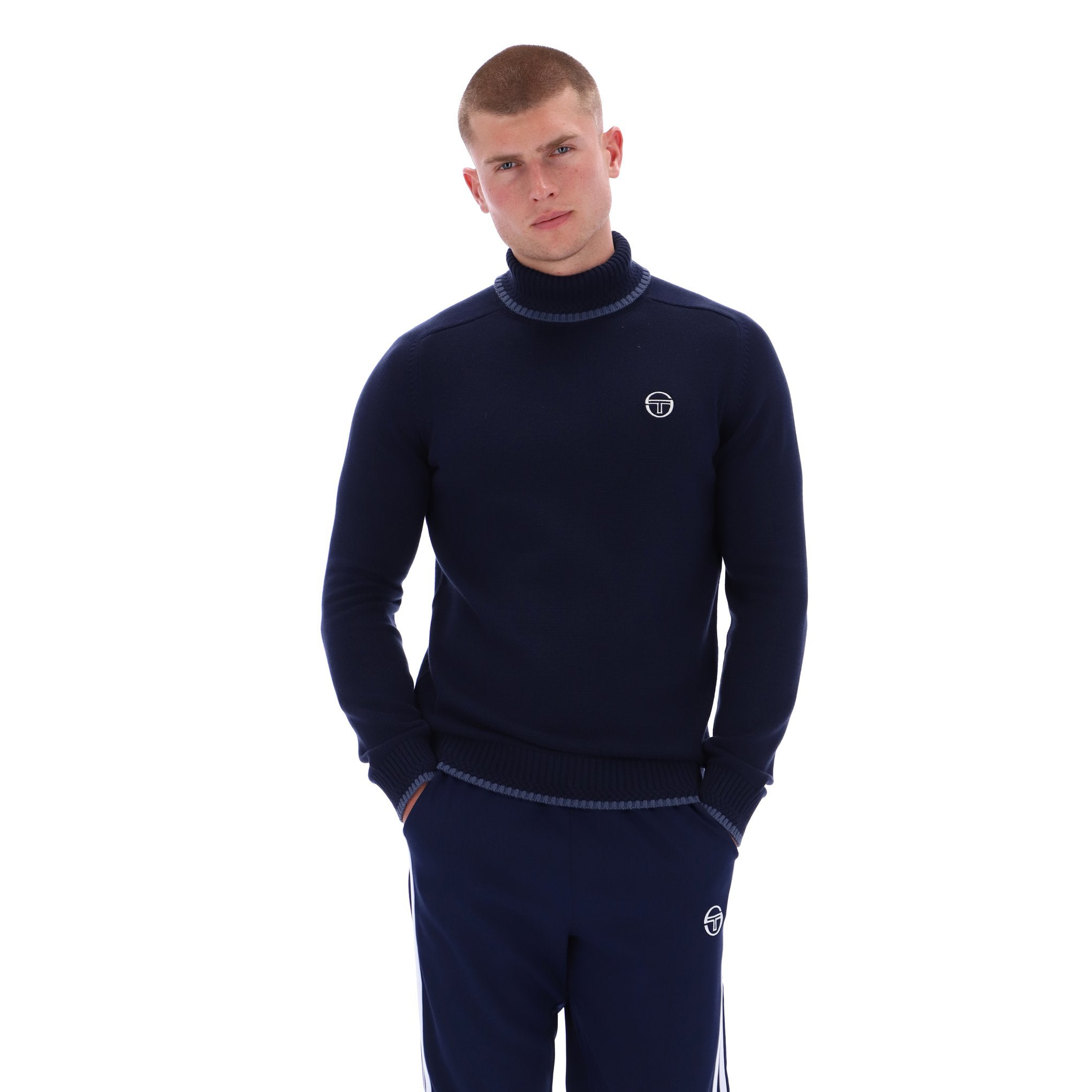 Sergio Tacchini Caruso Roll Neck Knit Navy